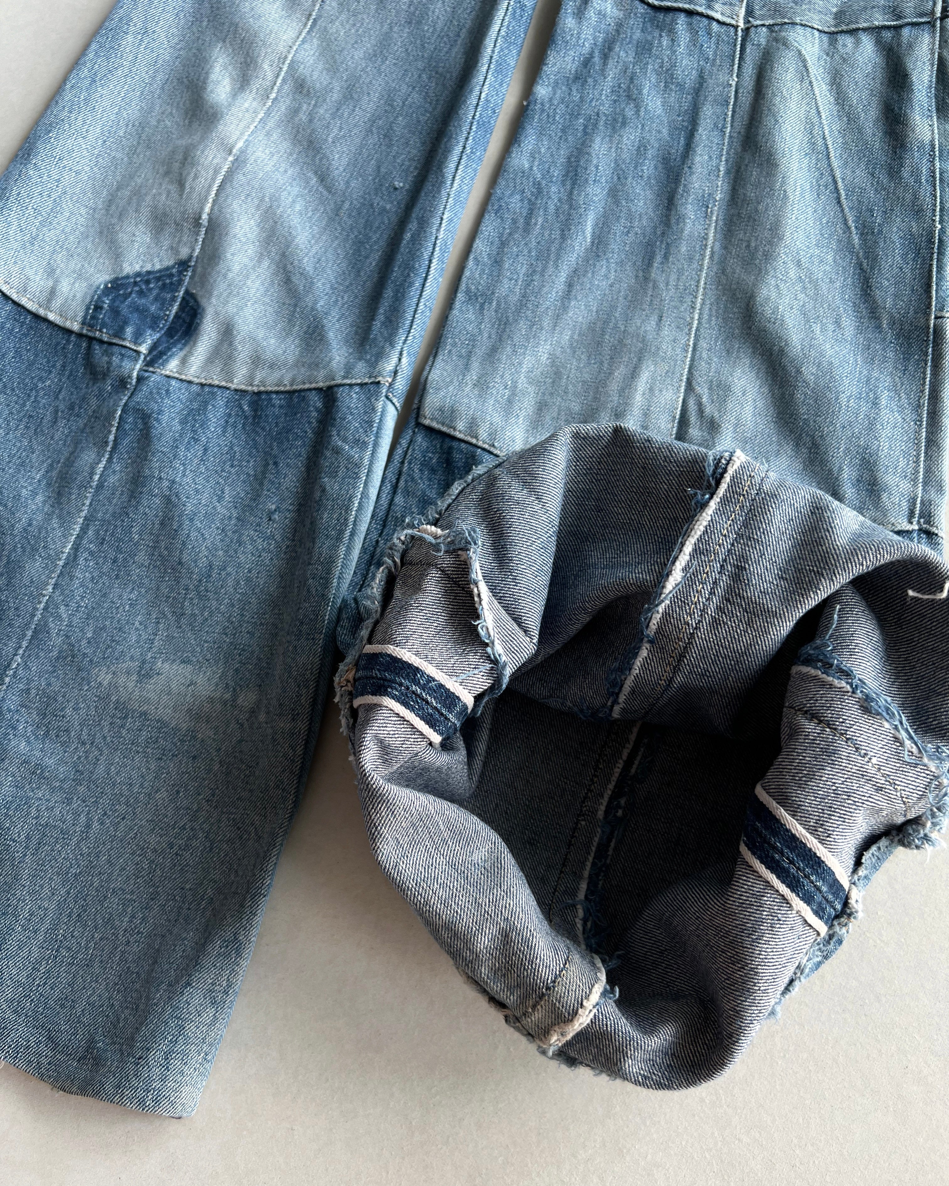 1970S LEVIS PATCHED BOOTCUT JEANS (27X35)