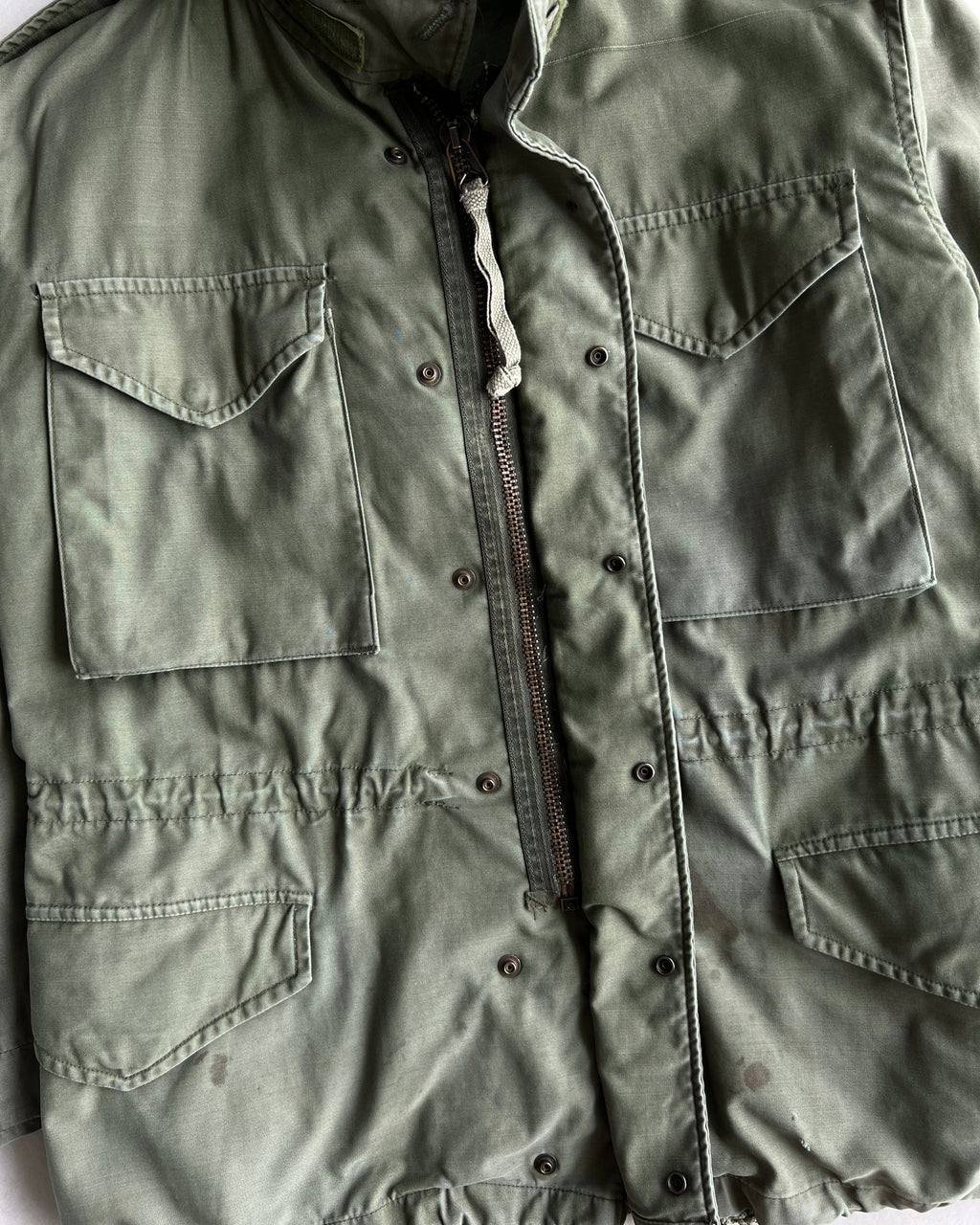 1970S NAMWAR US ARMY M-65 OG107 JACKET (SMALL SHORT)