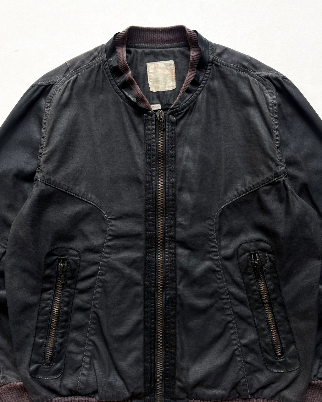 2000S DIESEL RESIN COATED BOMBER JACKET (M)