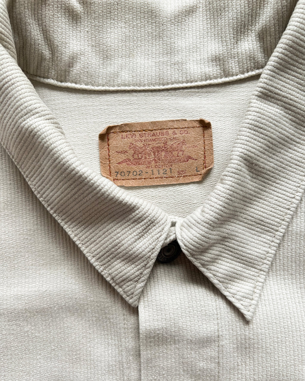 1980S LEVI'S BIG E TYPE I PIQUE JACKET (L)