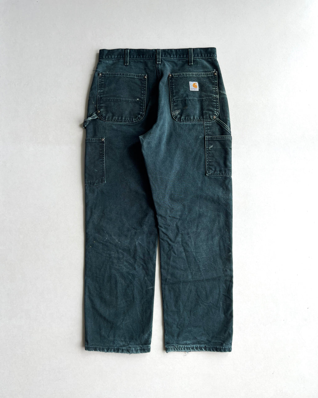 FADED BLACK CARHARTT DOUBLE KNEE PANTS (33X30)