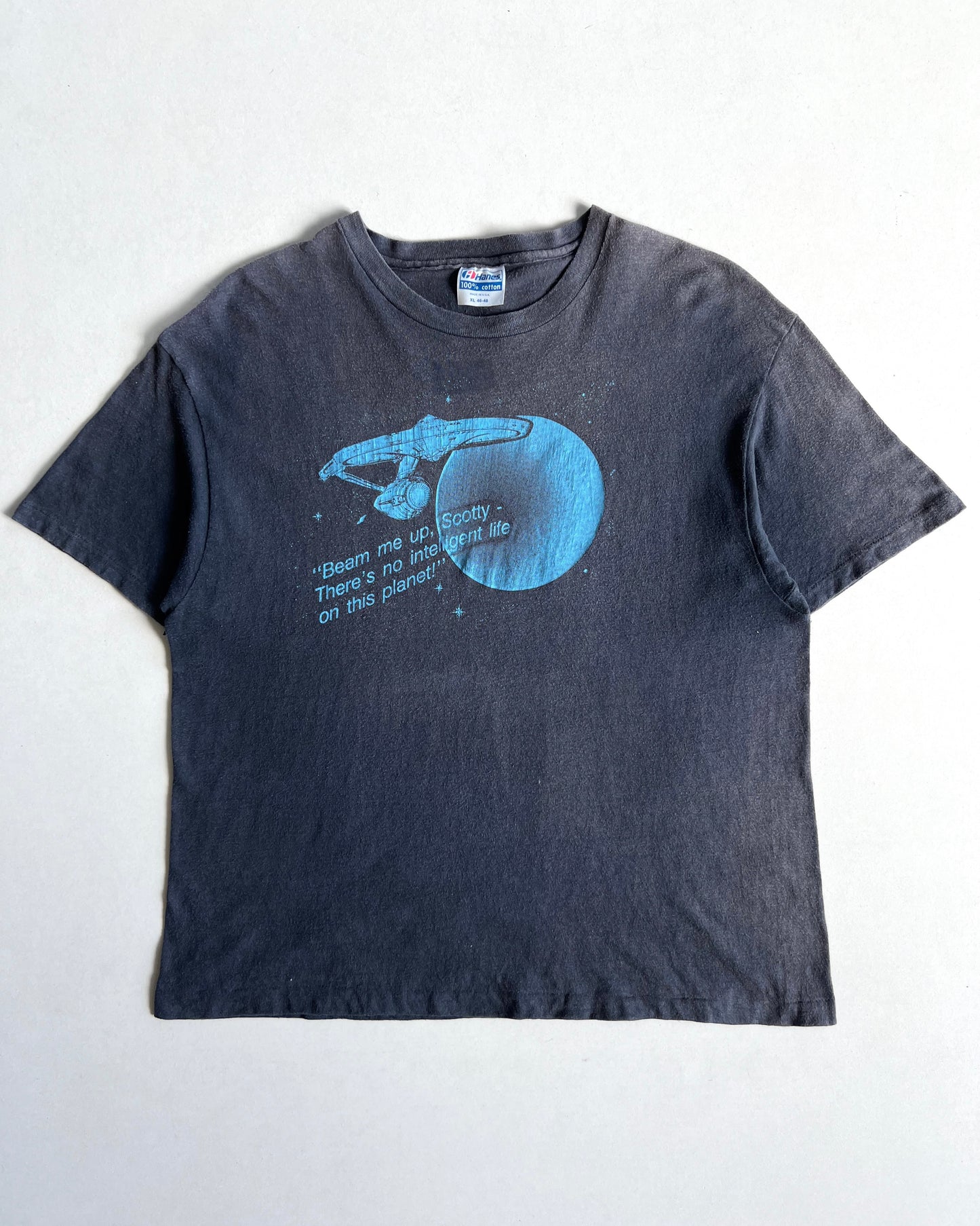 1980S FADED STAR TREK MOVIE SINGLE STITCH TEE (XL)