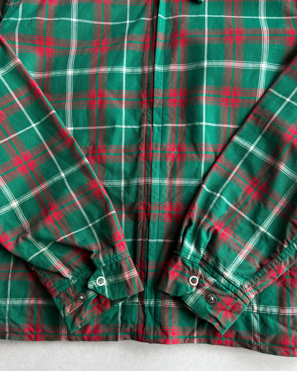 1940S CHECKERED ROCKABILLY ZIP-UP JACKET (M)