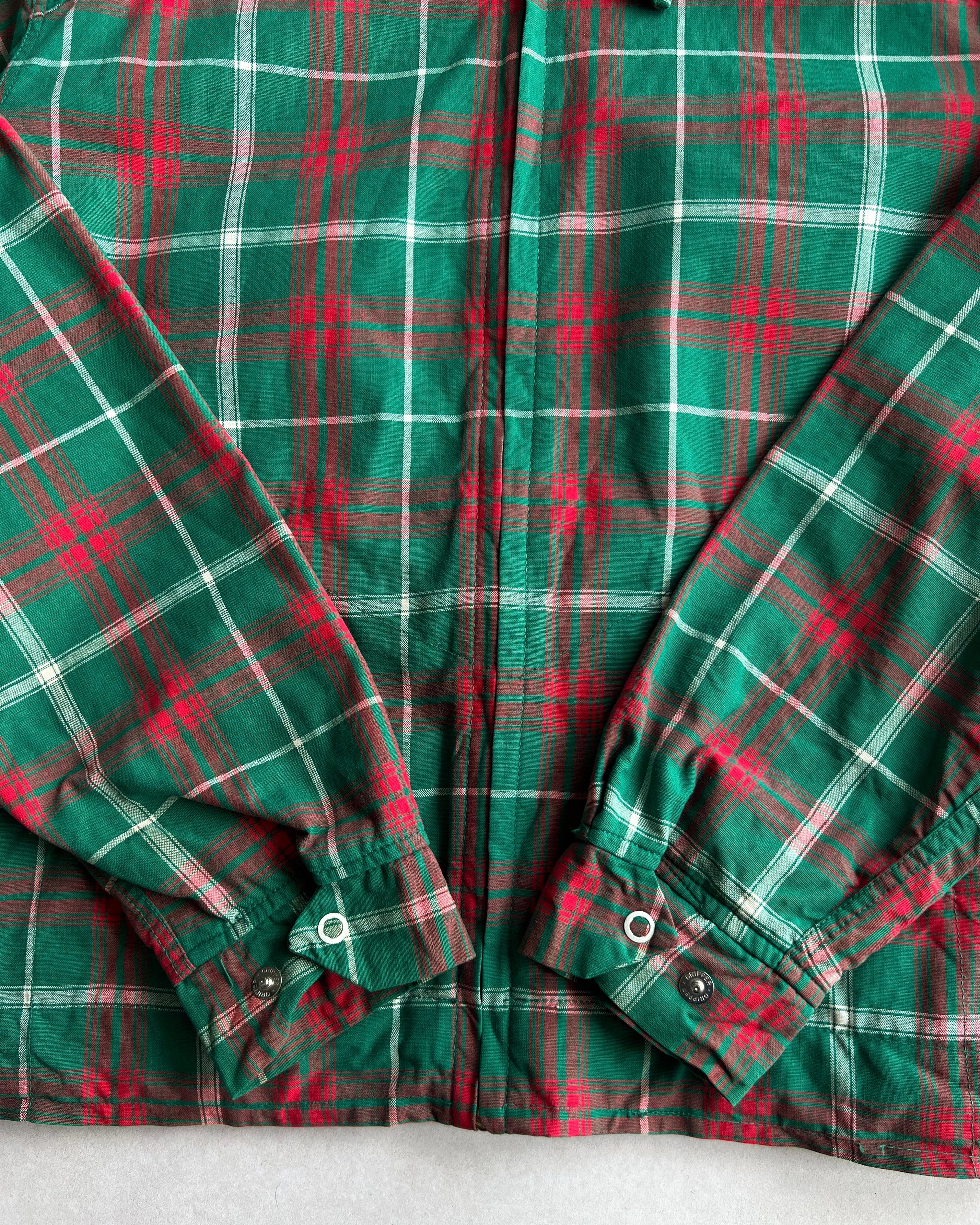 1940S CHECKERED ROCKABILLY ZIP-UP JACKET (M)