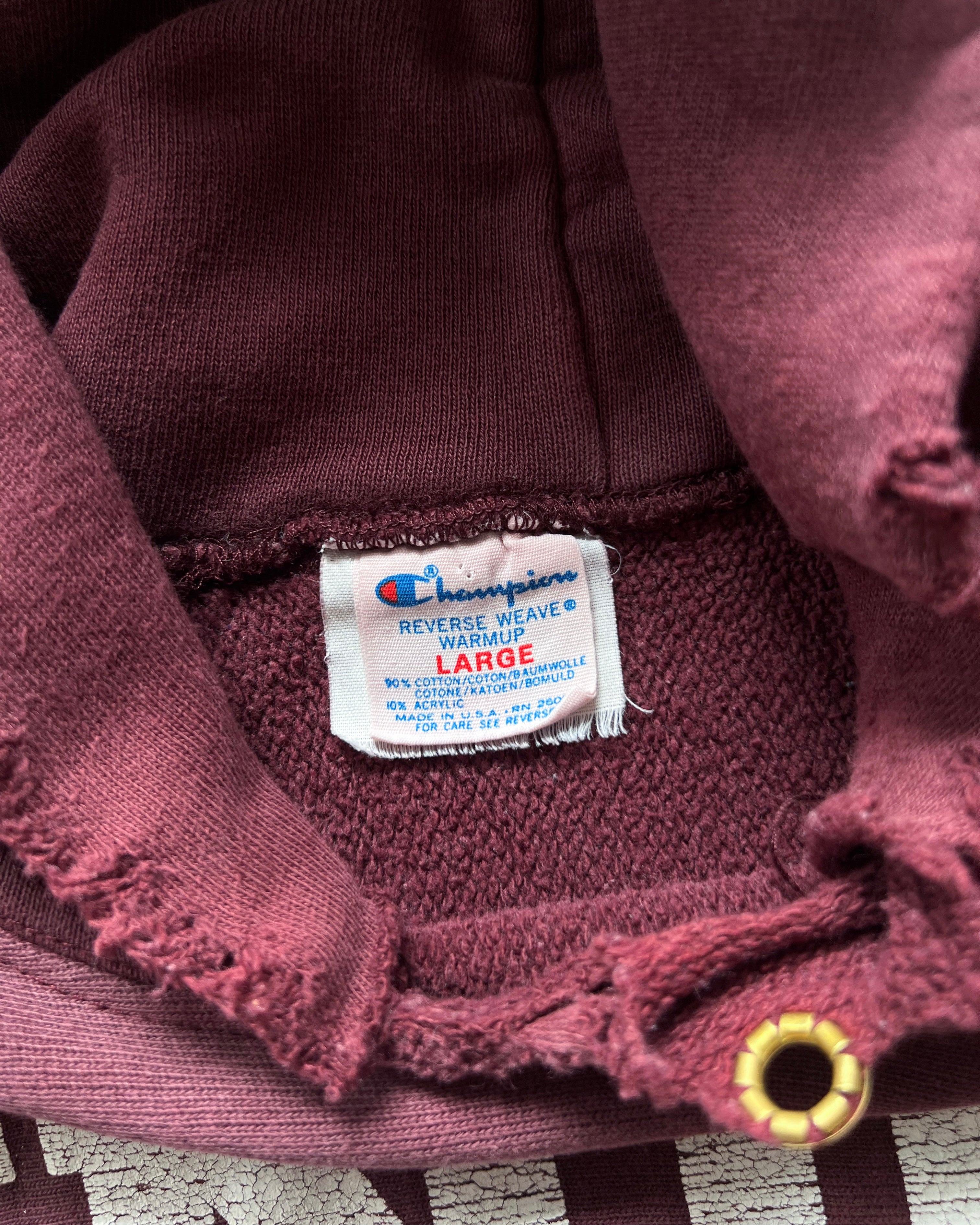 1980S CHAMPION 'UNION SOCCER' REVERSE WEAVE HOODIE (L)