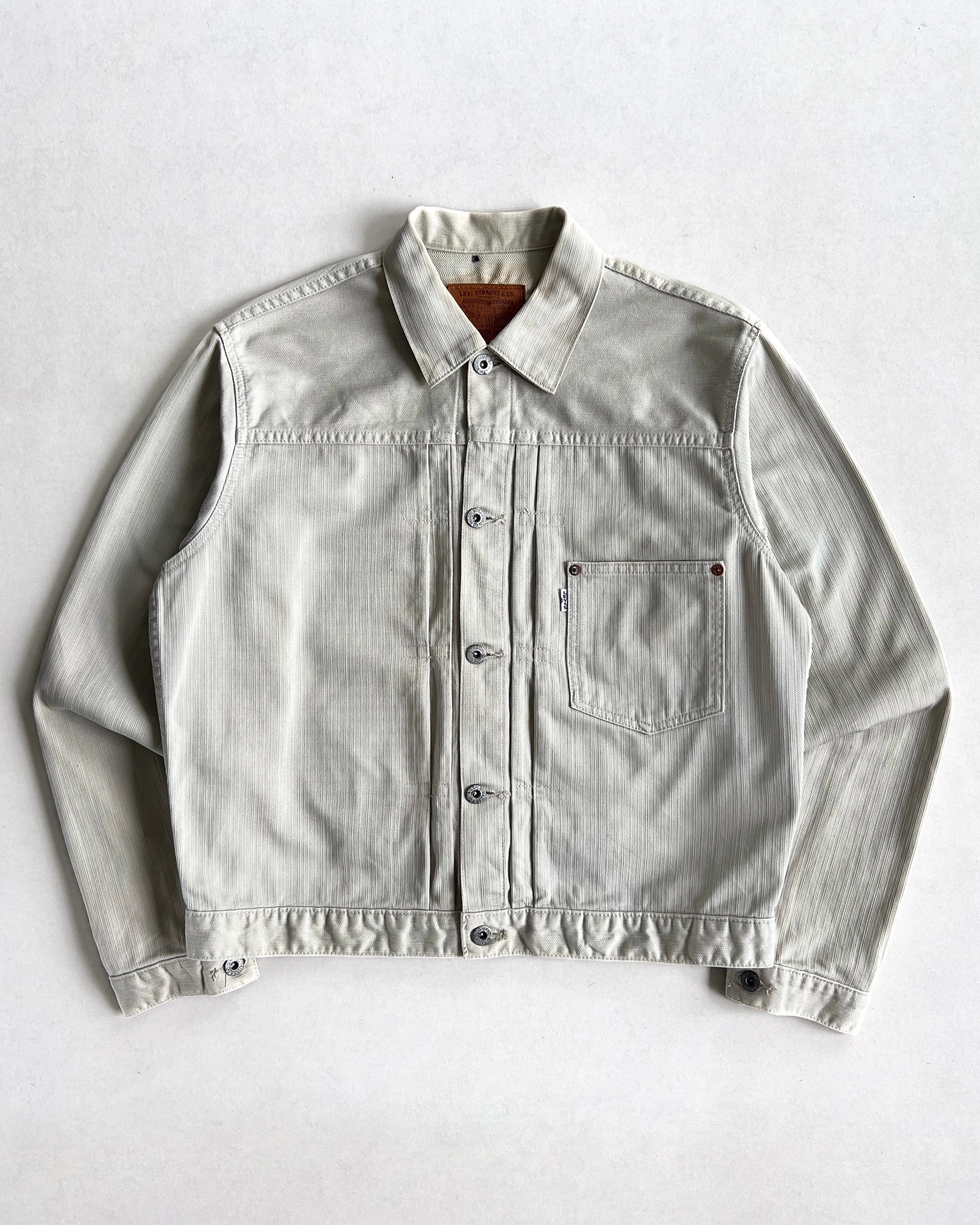 1980S WHITE LEVI'S BIG E TYPE I JACKET (M)