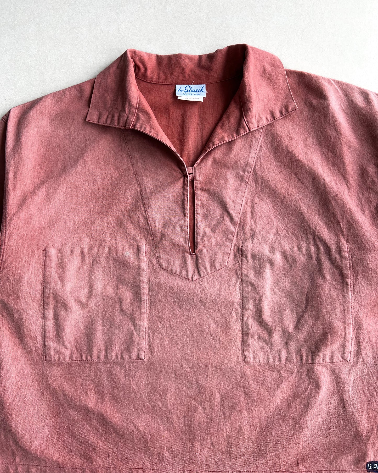 1970S SUN FADED LE GLAZIK FISHERMEN SMOCK (XL)