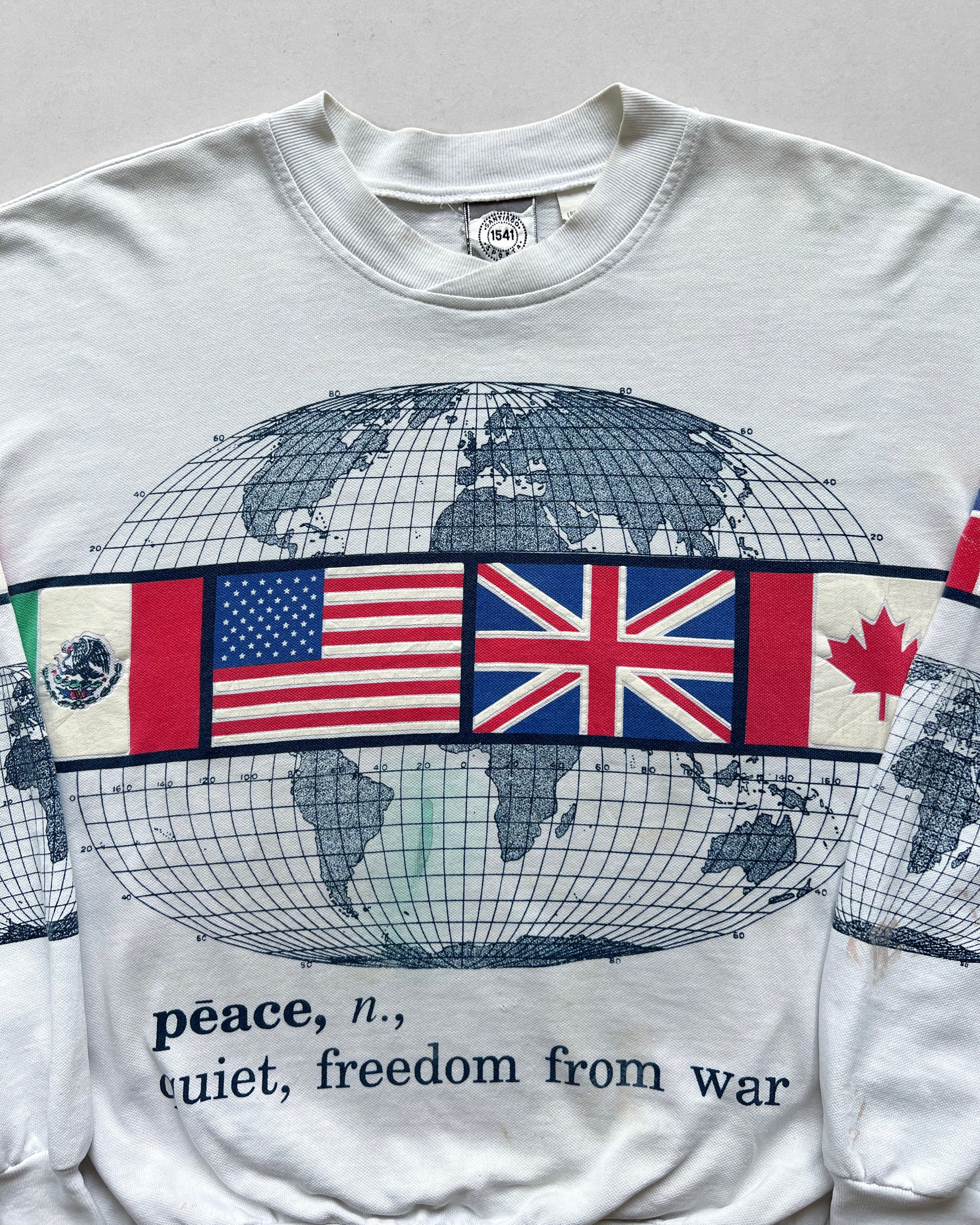 1980S WORLD PEACE LONG SLEEVES TEE (XL)