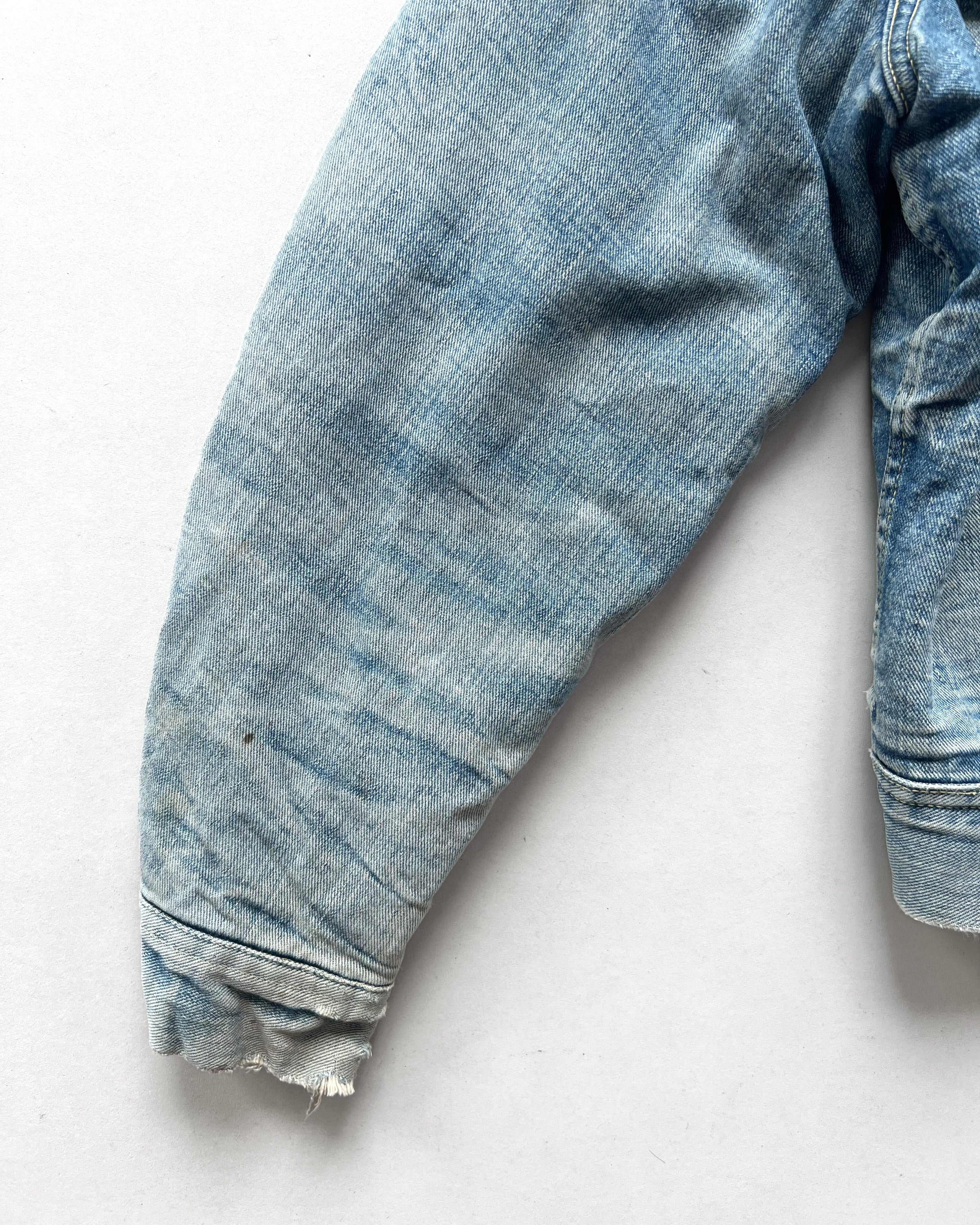 1970S FADED LEE STORM RIDER DENIM JACKET (L)