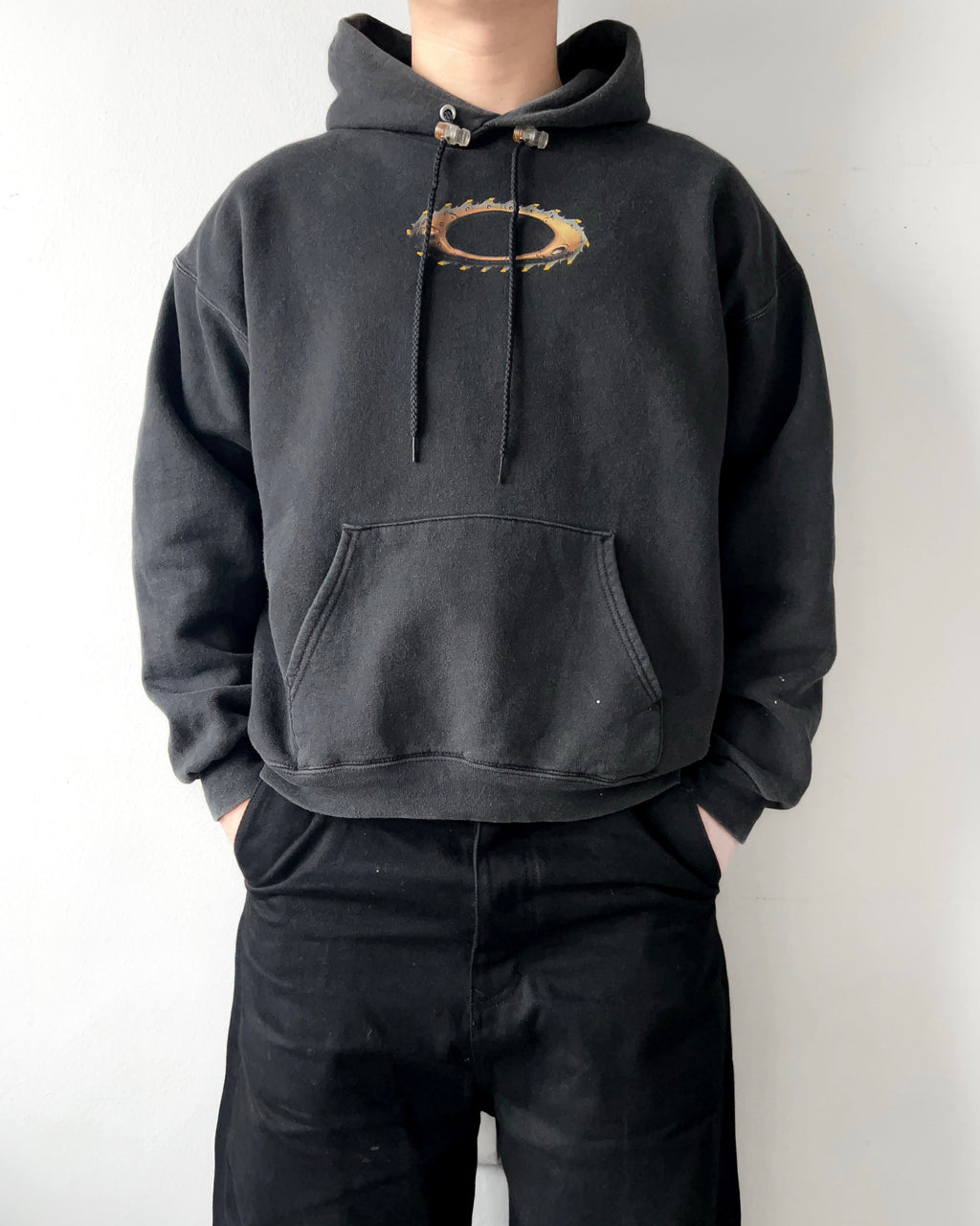 1990S OAKLEY SOFTWARE LOGO HOODIE (M)