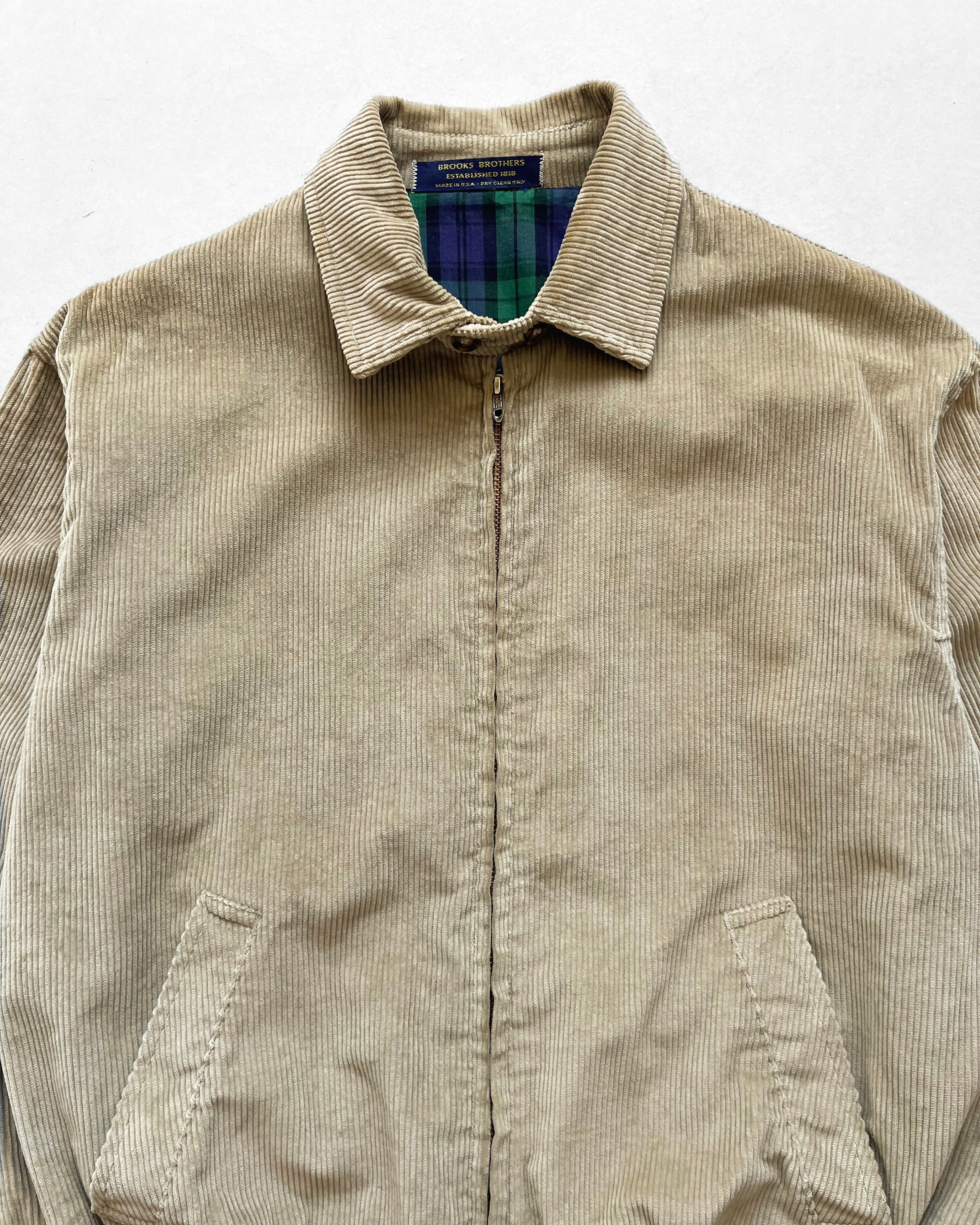 1970S BROOKS BROTHERS CORDUROY HARRINGTON JACKET (M)