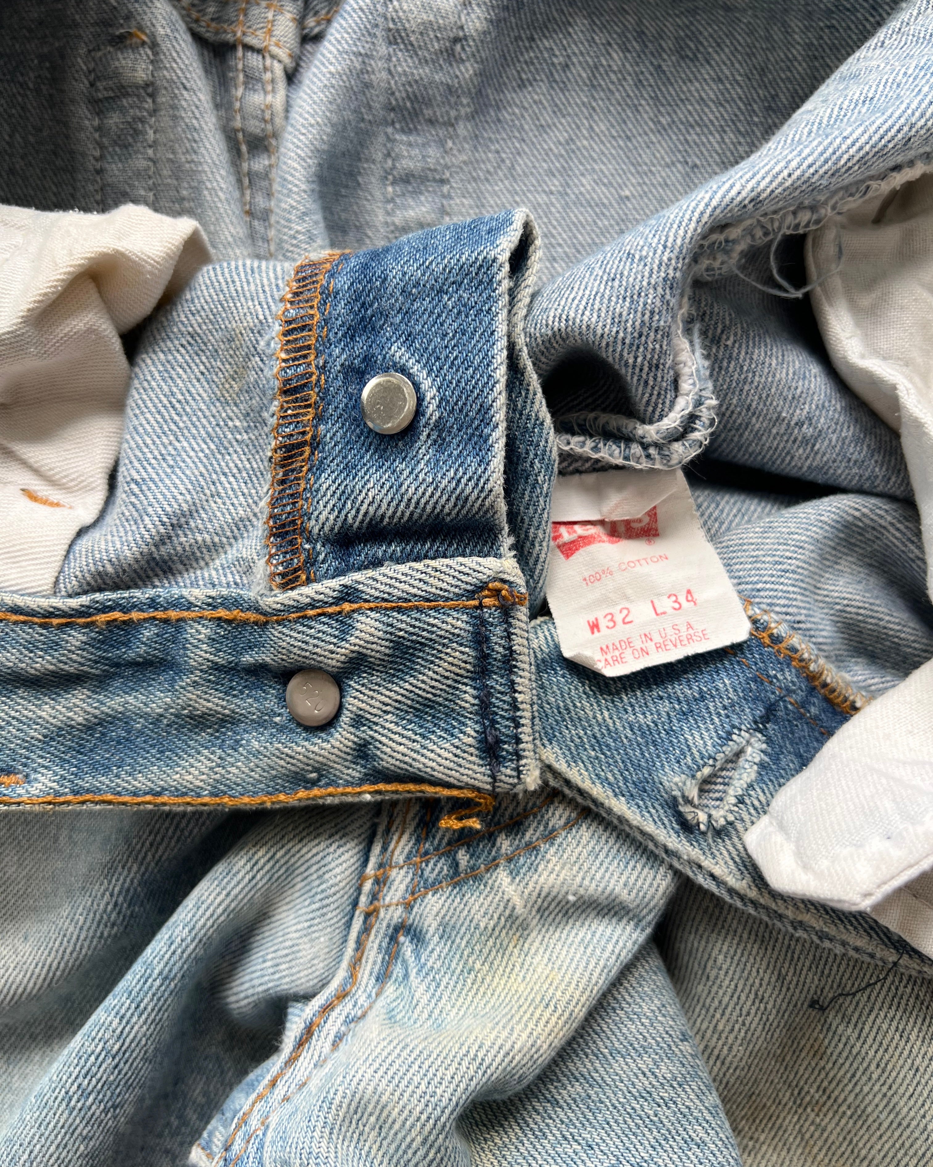 1990S FADED LEVI'S 501 DISTRESS JEANS (31)