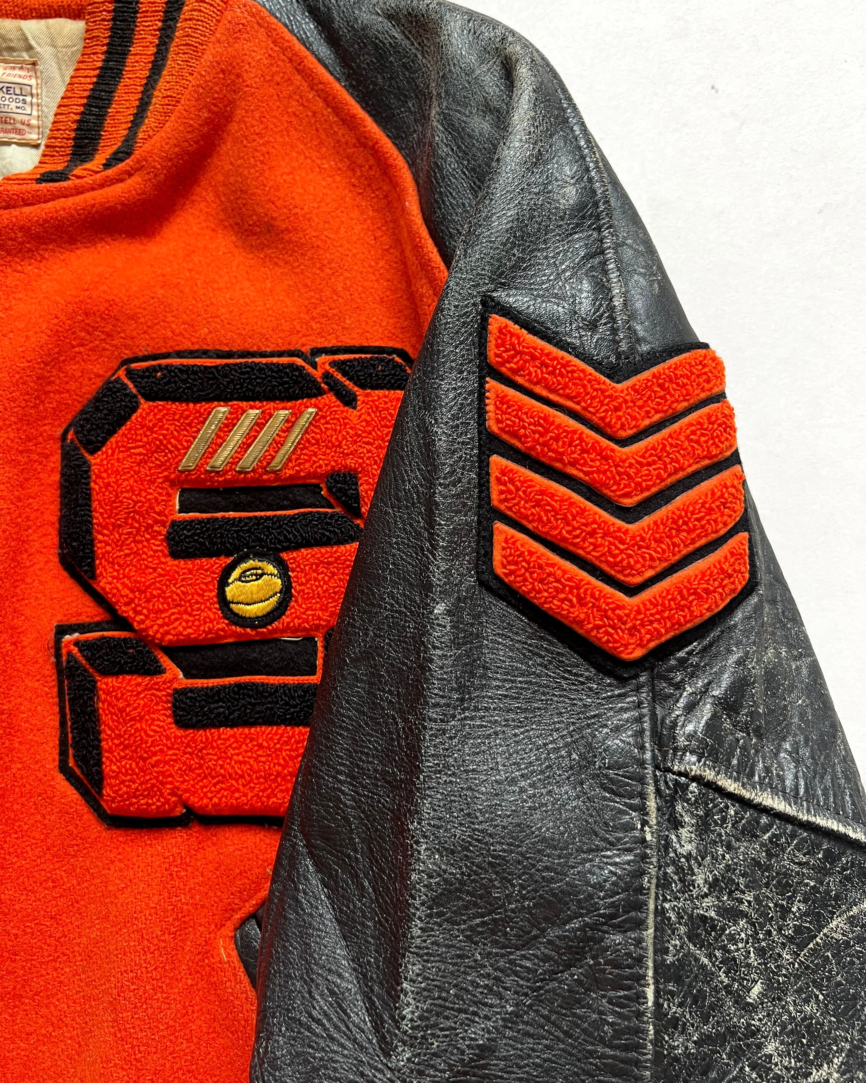 1961 'S' LETTERMAN RAGLAN VARSITY JACKET (L)