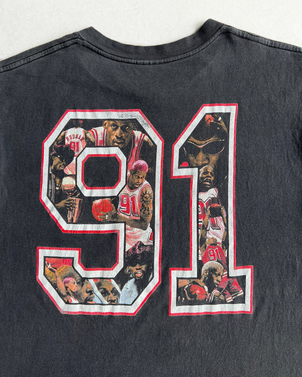 1990S 'DENNIS RODMAN 91' SINGLE STITCH SLEEVESLESS TEE (L)
