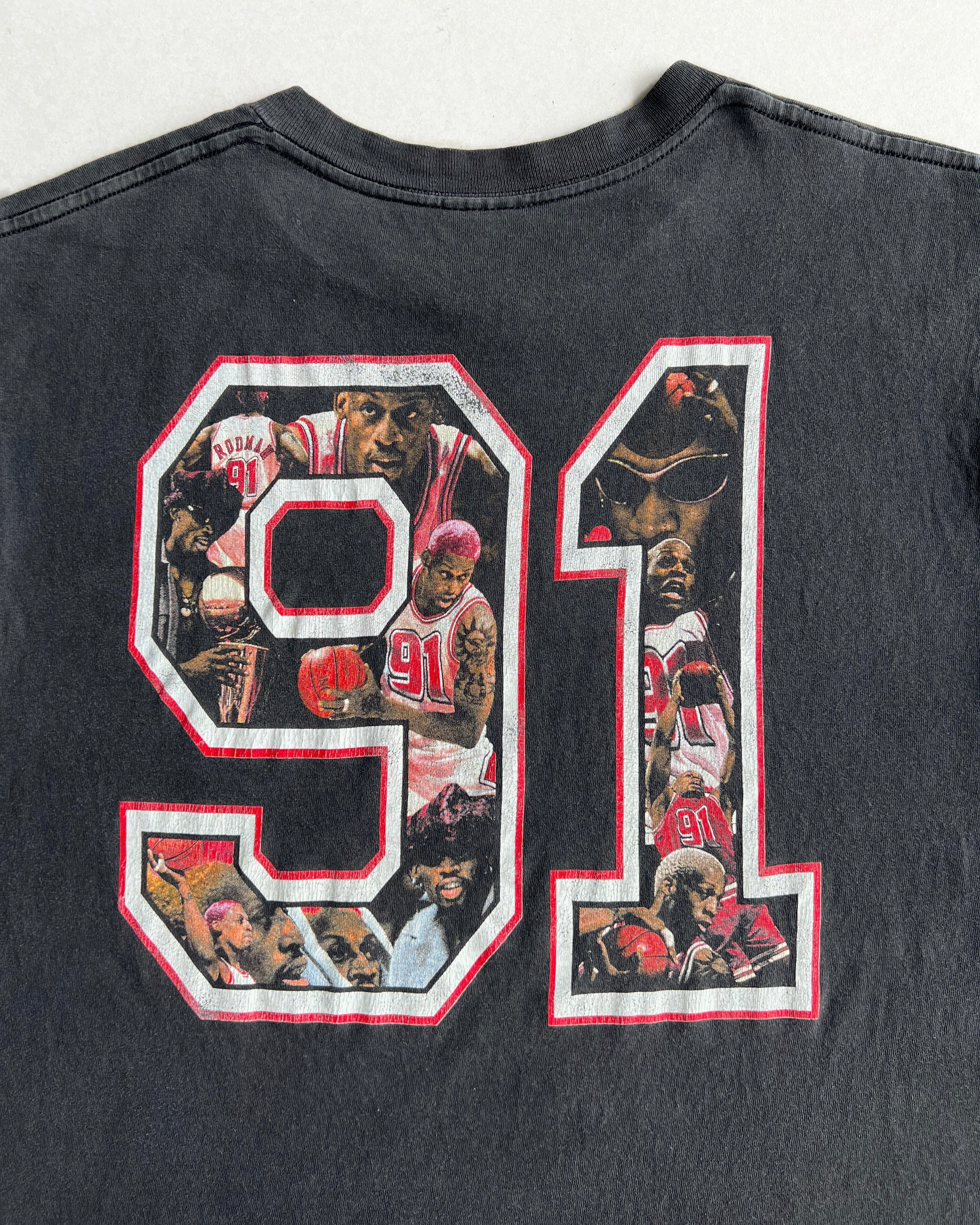 1990S 'DENNIS RODMAN 91' SINGLE STITCH SLEEVESLESS TEE (L)