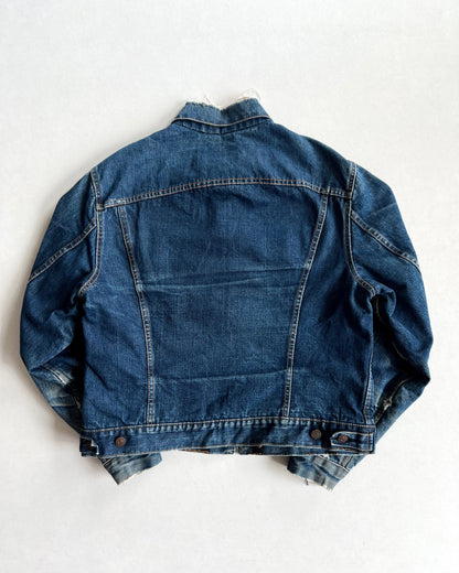 1960S FADED LEVI'S BIG E TYPE III BLANKET LINED TRUCKER JACKET (L)