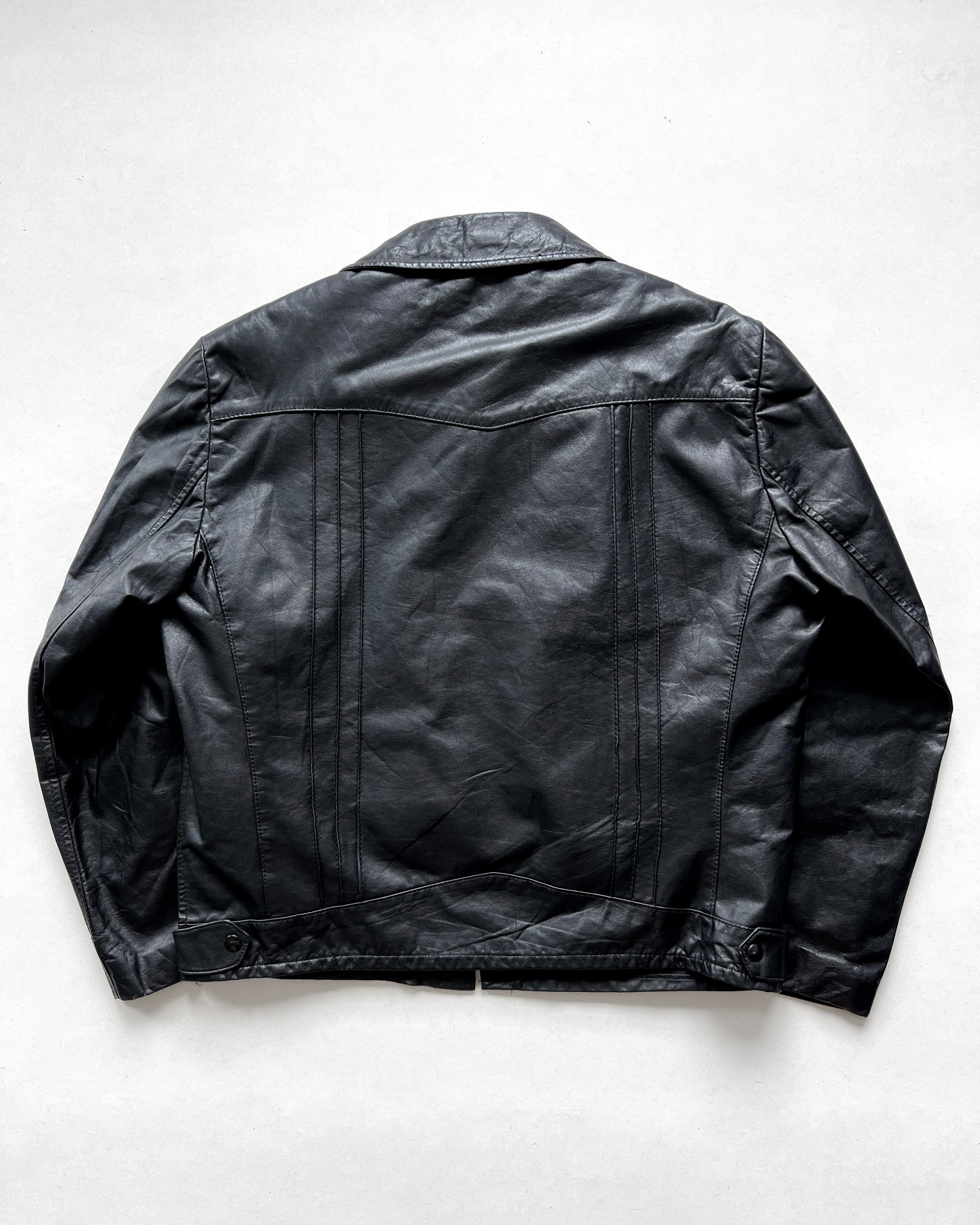 1970S COOPER MULTI-POCKETS LEATHER JACKET (XL)