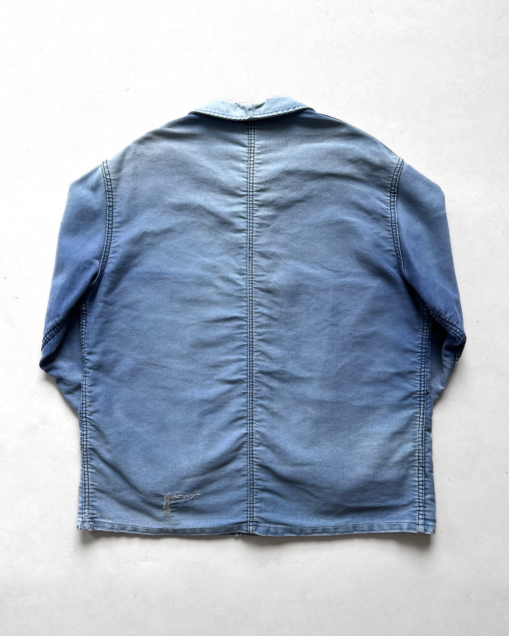 1950S FADED ADOLPHE LAFONT FRENCH MOLESKIN WORK JACKET (L)