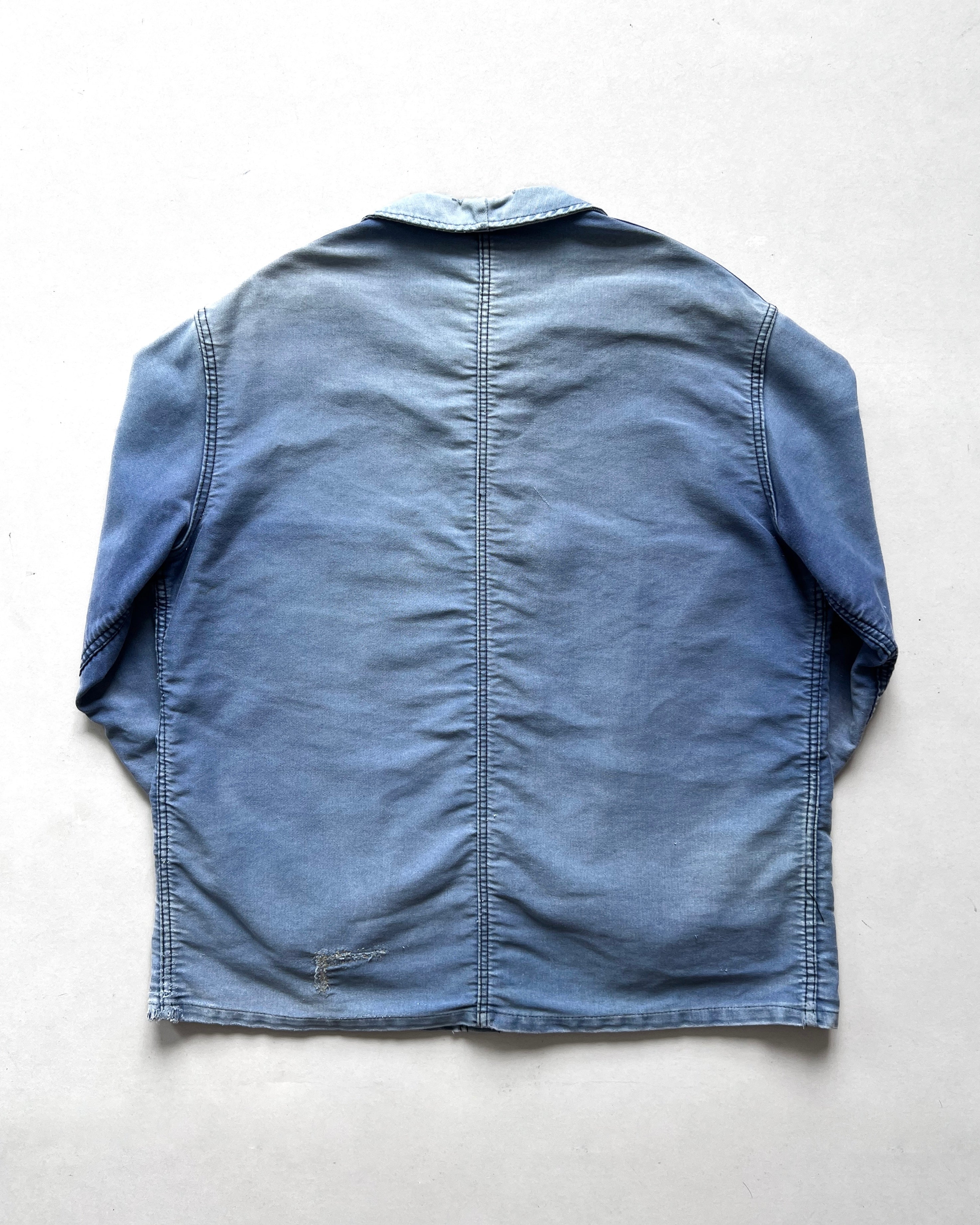 1950S FADED ADOLPHE LAFONT FRENCH MOLESKIN WORK JACKET (L)