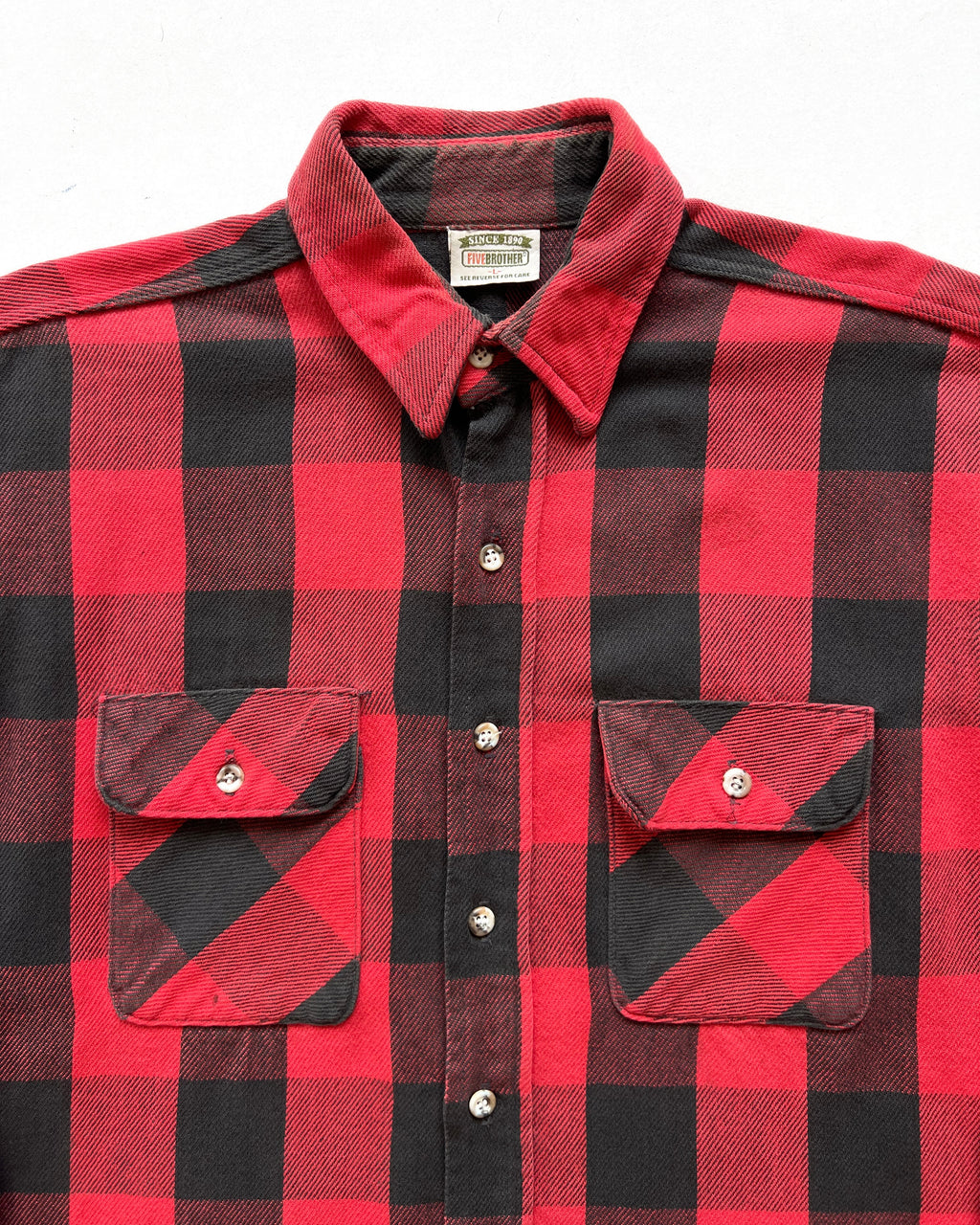1990S FIVE BROTHER PLAID FLANNEL (L)