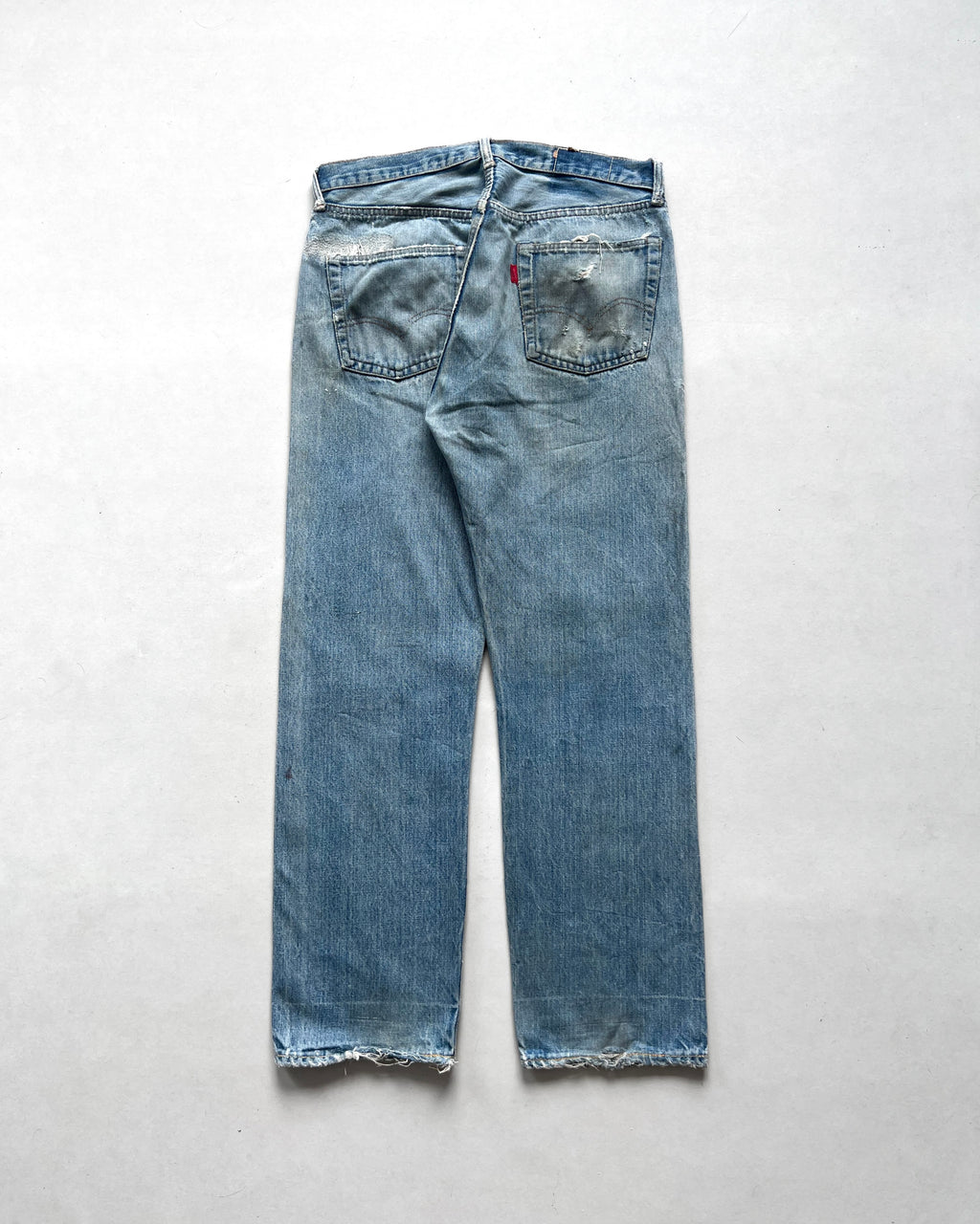 1970S LEVI'S 501 REDLINE SELDVEDGE REPAIRED JEANS (34)