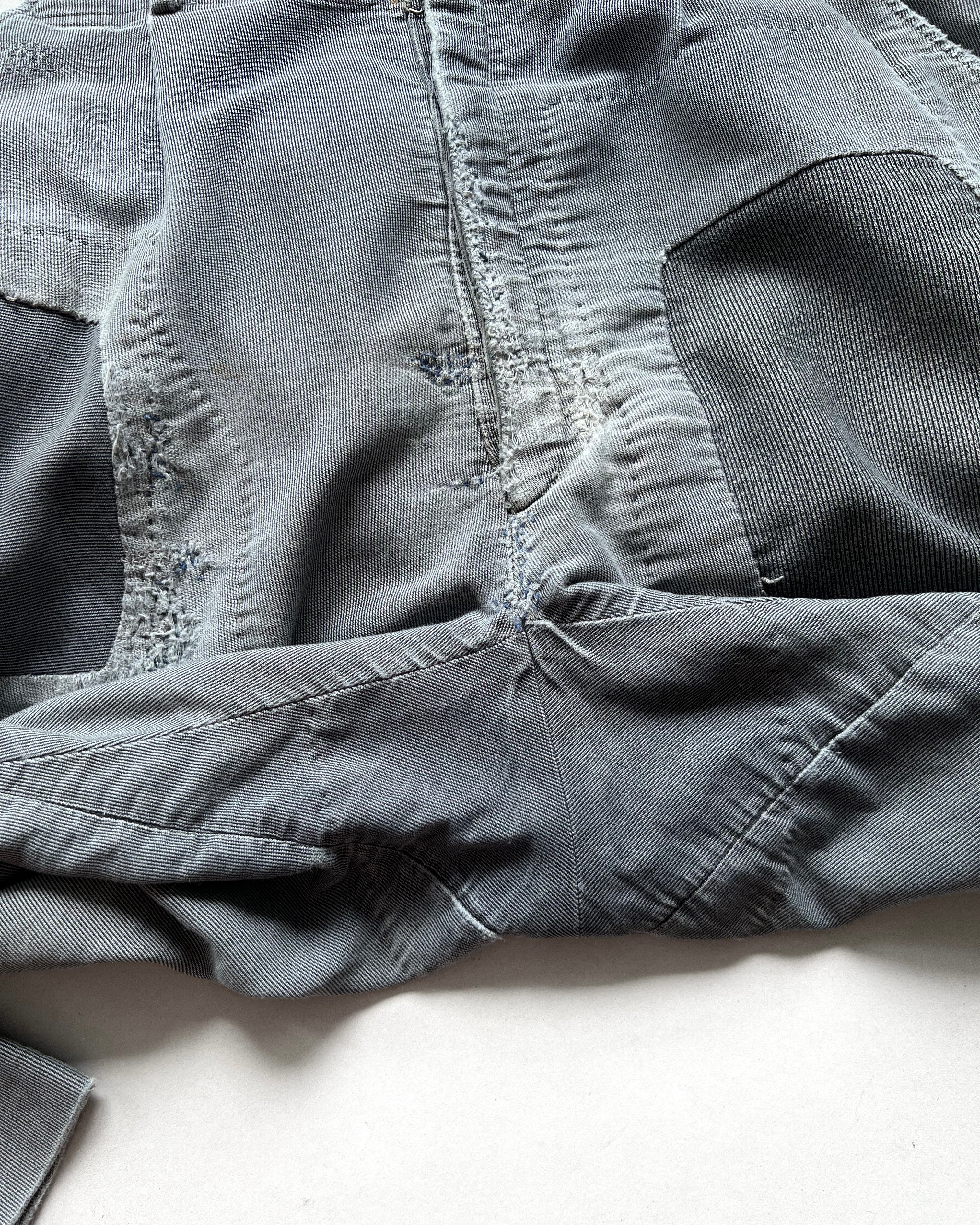 1950S FRENCH STRIPES REPAIRED WORK TROUSERS (34)