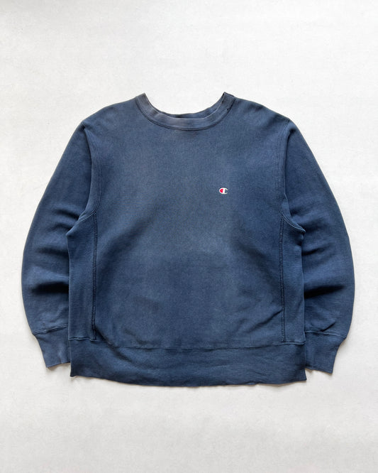 1980S CHAMPION SUN FADED REVERSE WEAVE LOGO SWEATSHIRT (L)