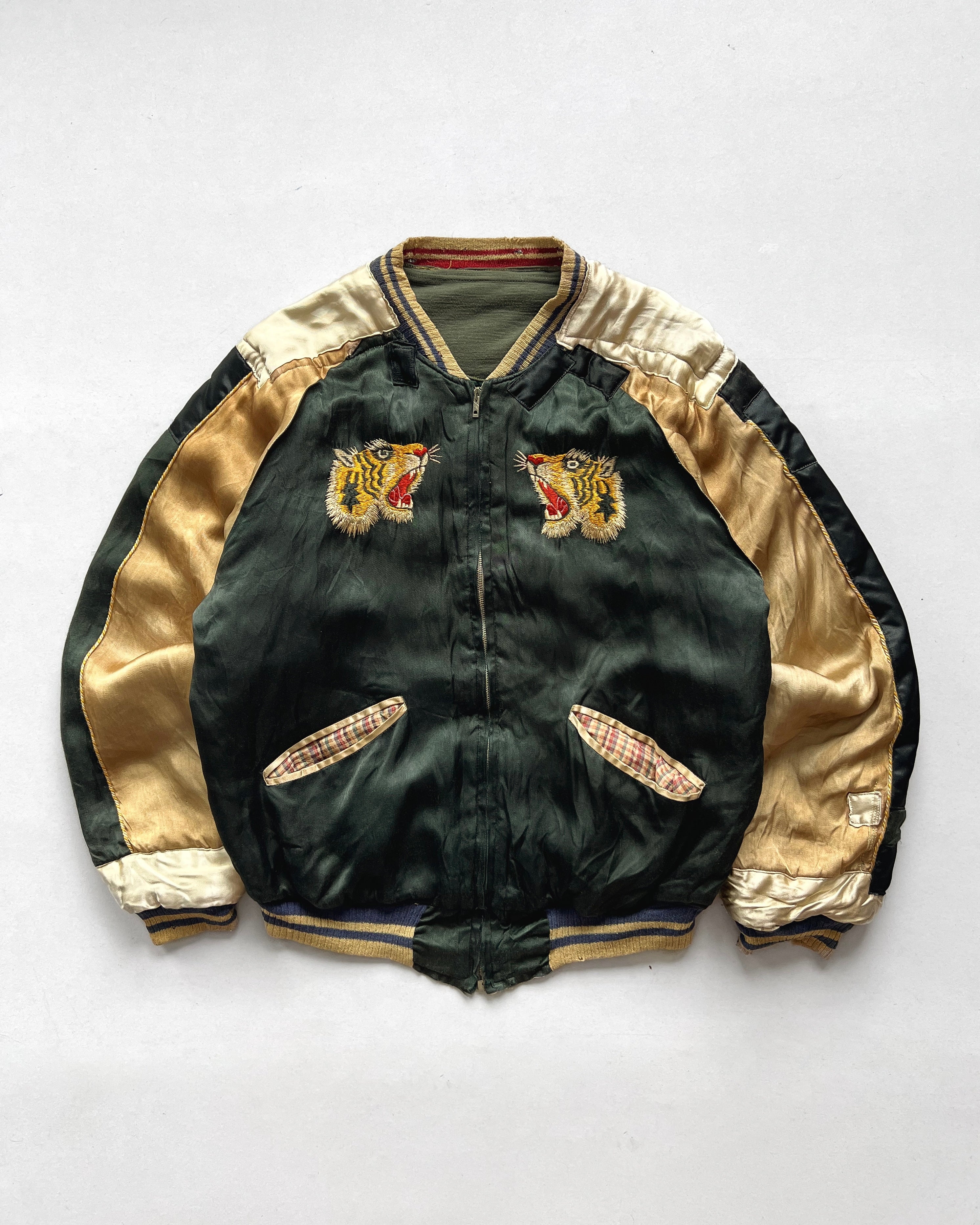 1950S MULTICOLOUR JAPAN REVERSIBLE SUKAJAN (L)