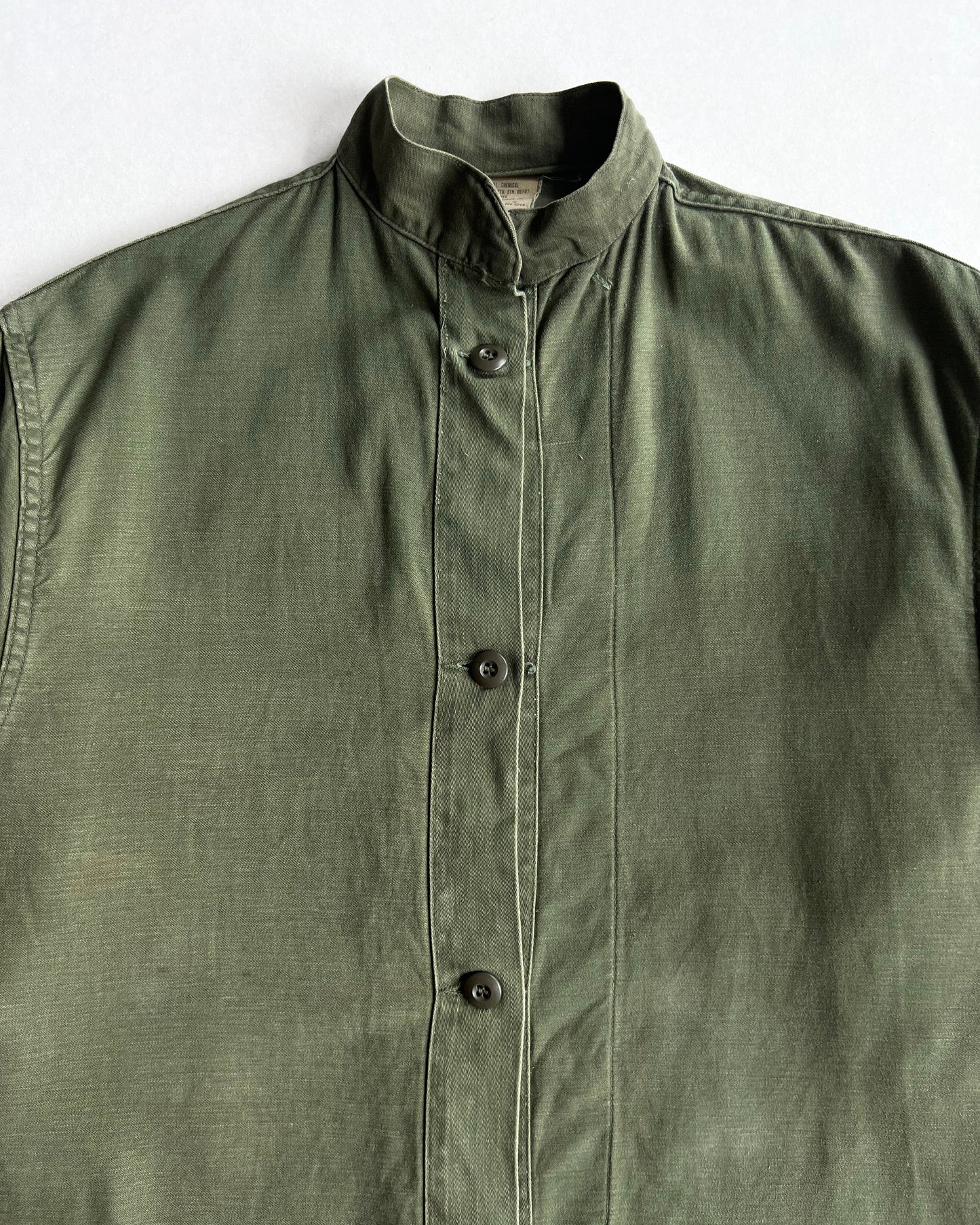 1970S US ARMY OG-107 CHEMICAL PROTECTIVE SHIRT (M)