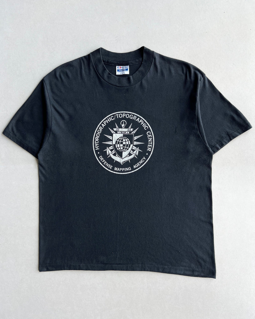1980S 'HYDROGRAPHIC/TOPOGRAPHIC CENTER' SINGLE STITCH TEE (XL)