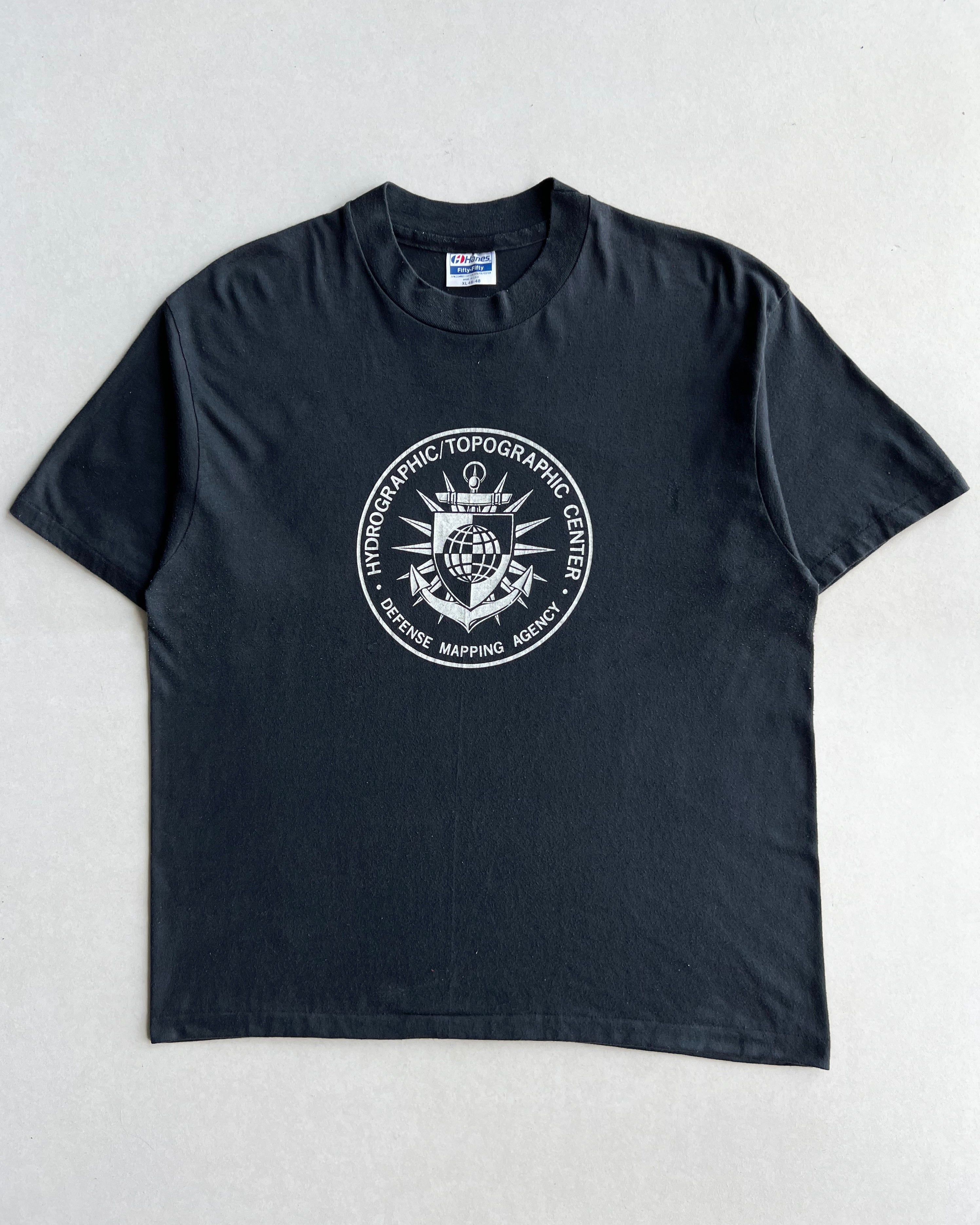 1980S 'HYDROGRAPHIC/TOPOGRAPHIC CENTER' SINGLE STITCH TEE (XL)