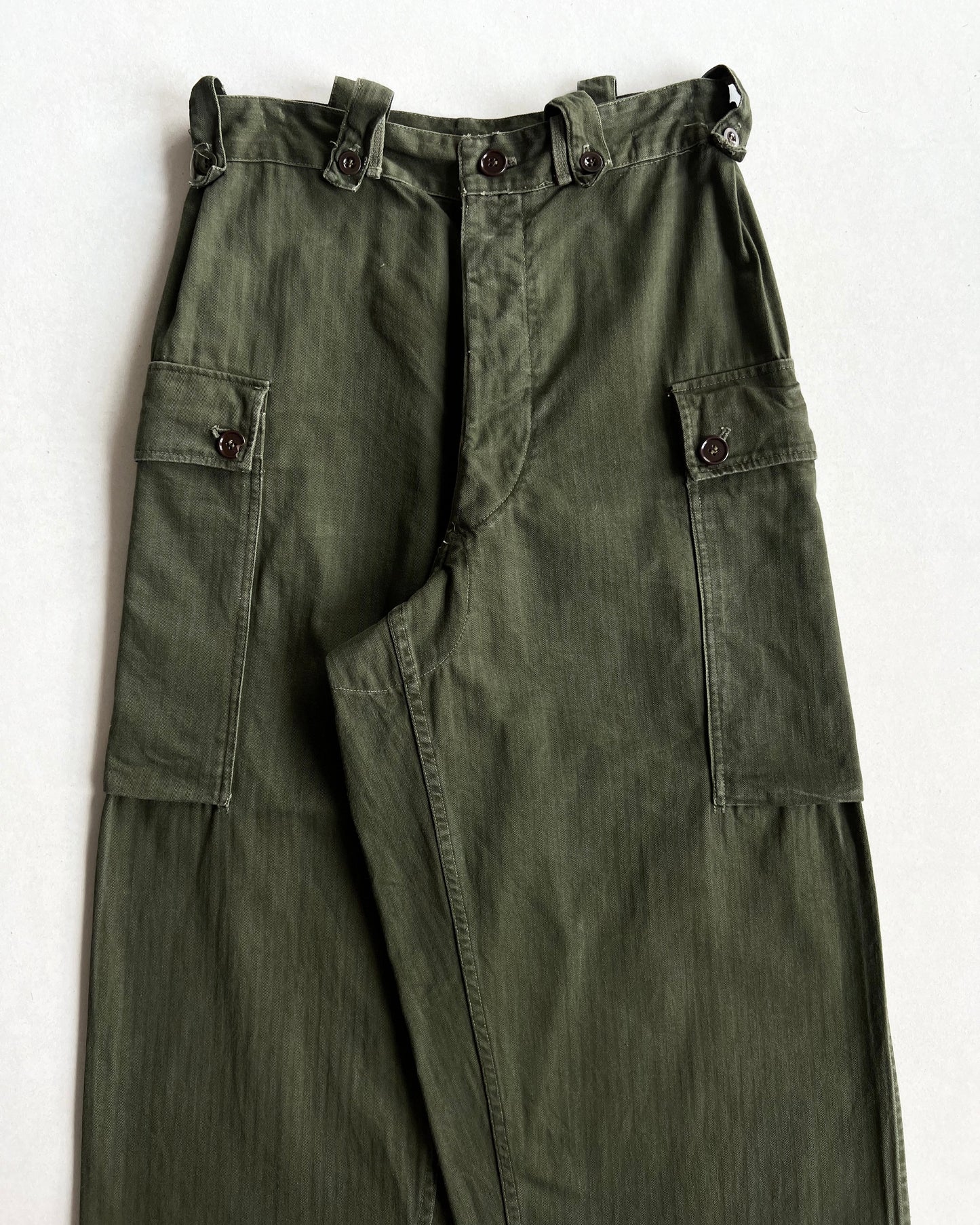 1950S DUTCH ARMY HBT TROUSERS (25-30)