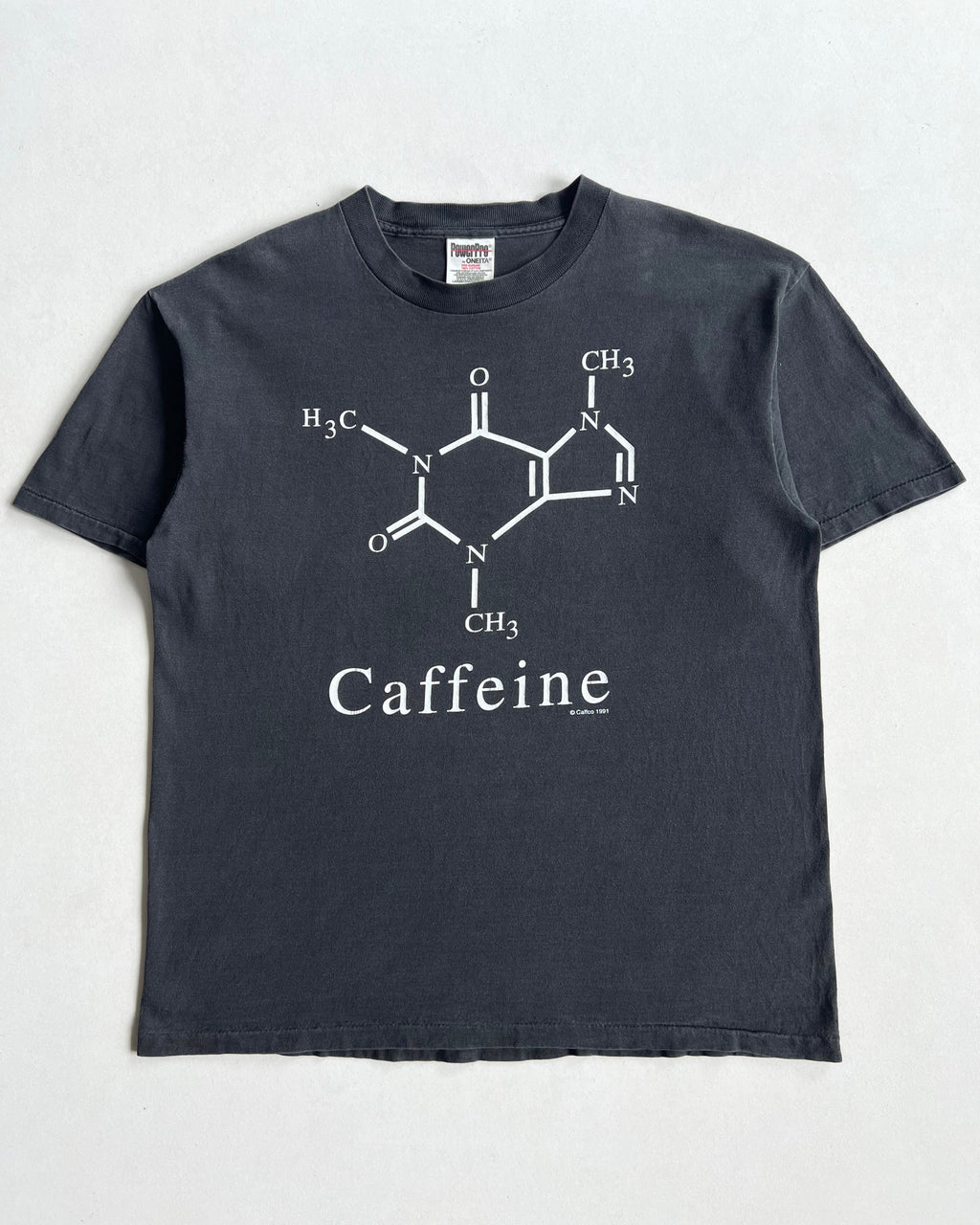 1990S 'CAFFEINE' SINGLE STITCH TEE (L)