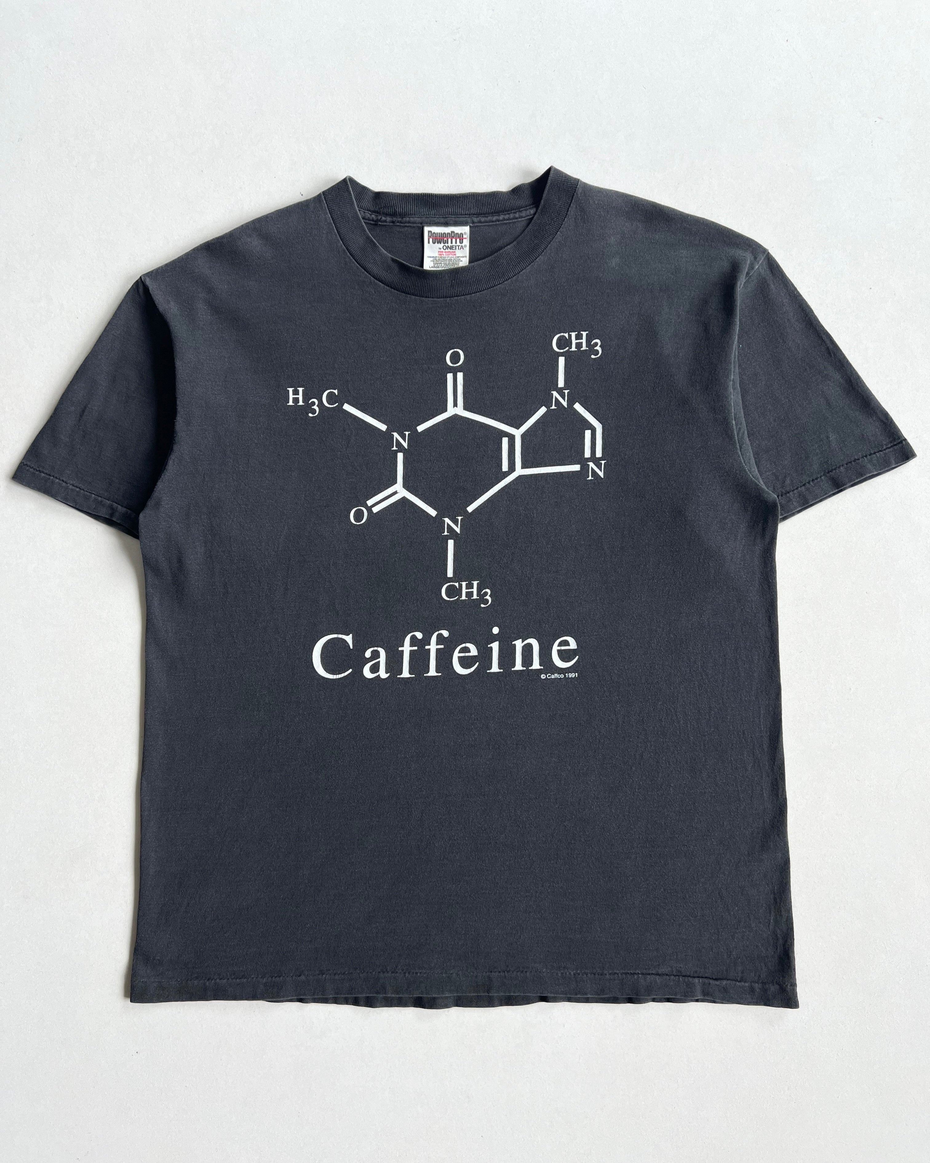 1990S 'CAFFEINE' SINGLE STITCH TEE (L)