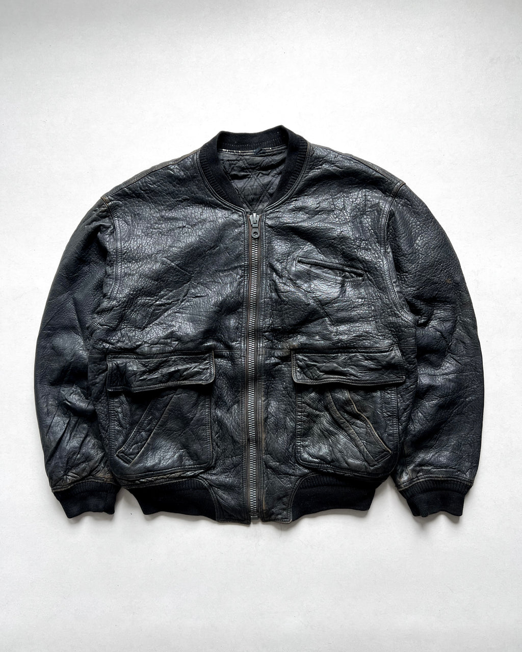 1980S JAPANESE BRAND SHEEPSKIN BOMBER JACKET (M)