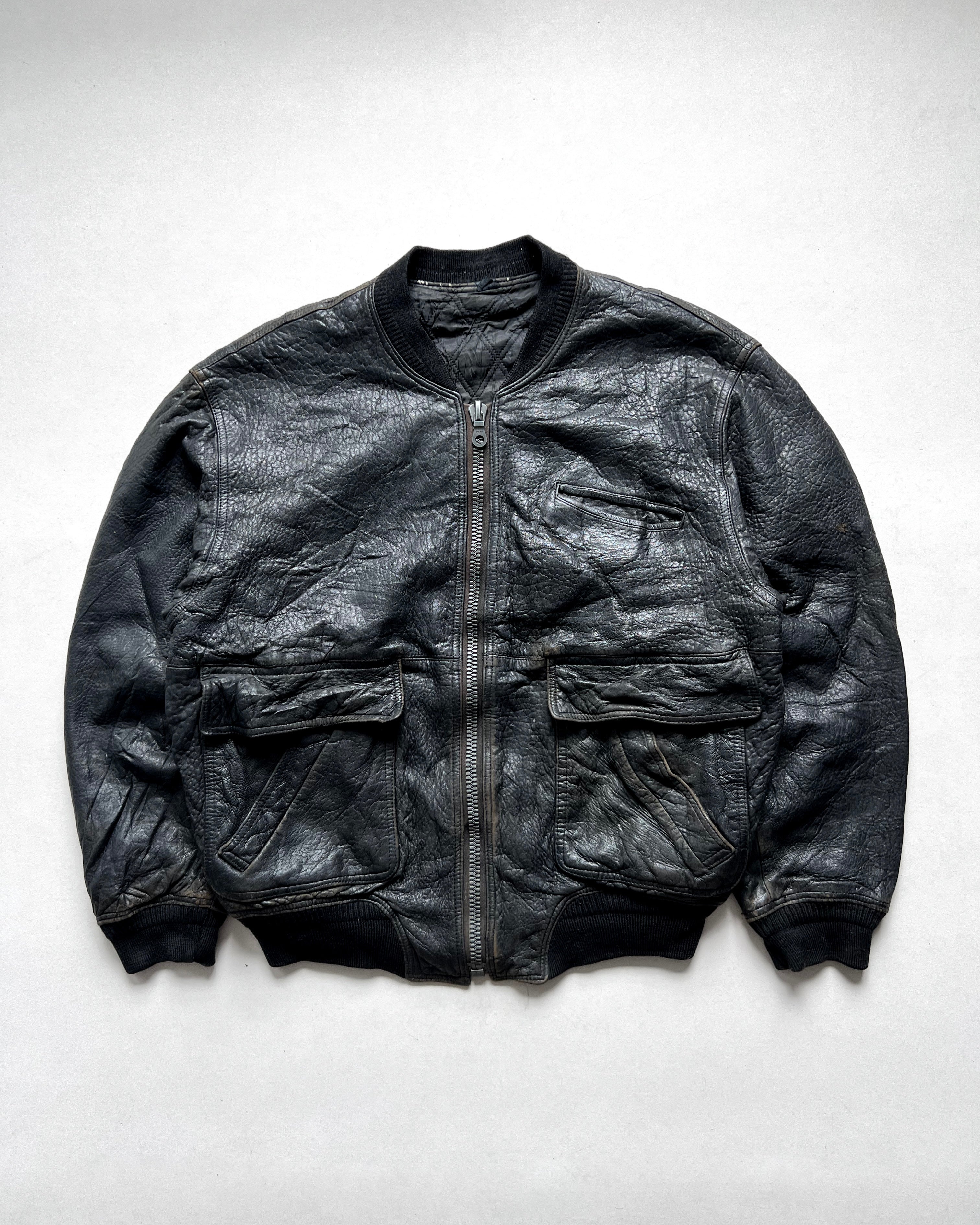 1980S JAPANESE BRAND SHEEPSKIN BOMBER JACKET (M)