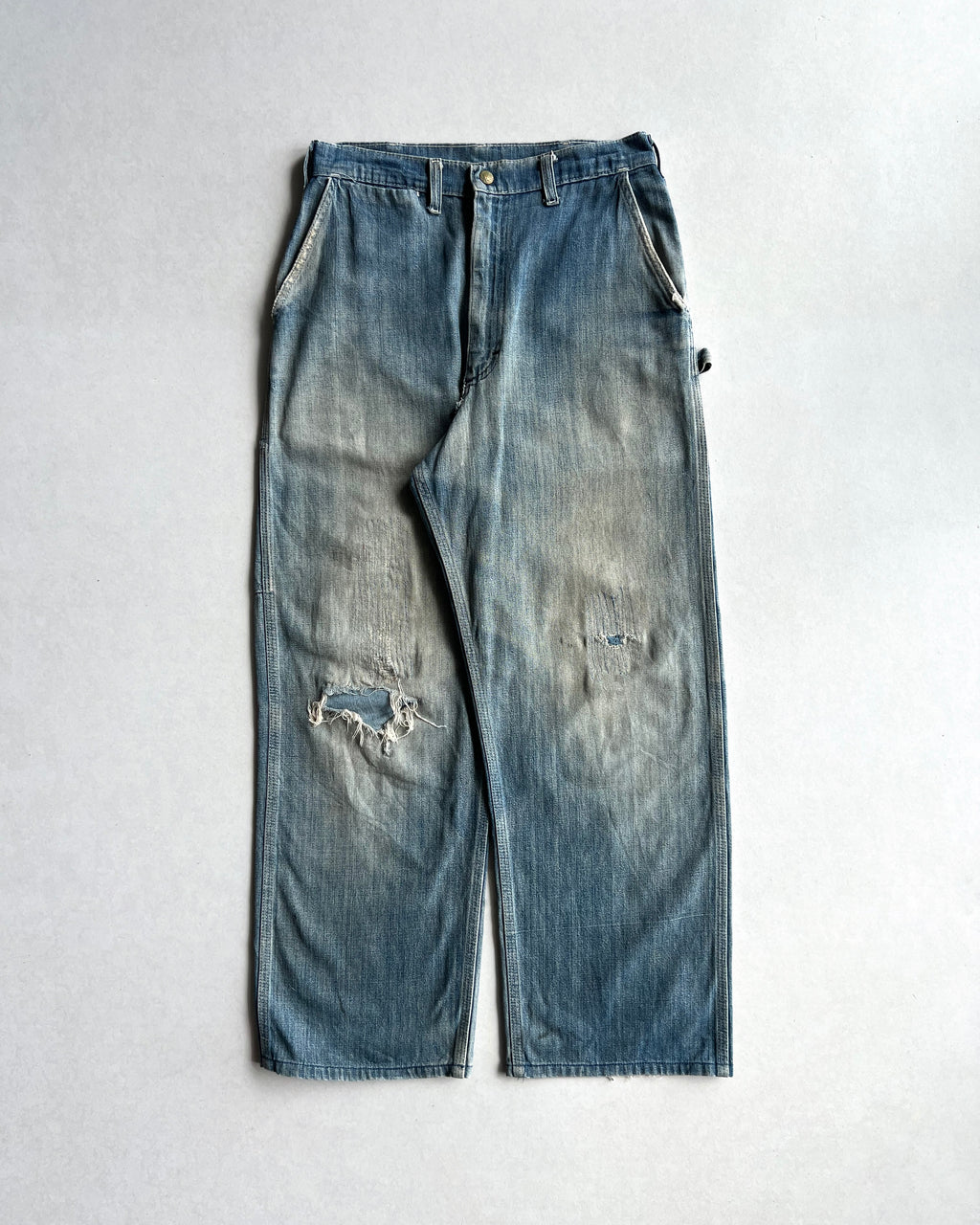 1970S REPAIRED OSHKOSH CARPENTER WORK TROUSERS (28-29)