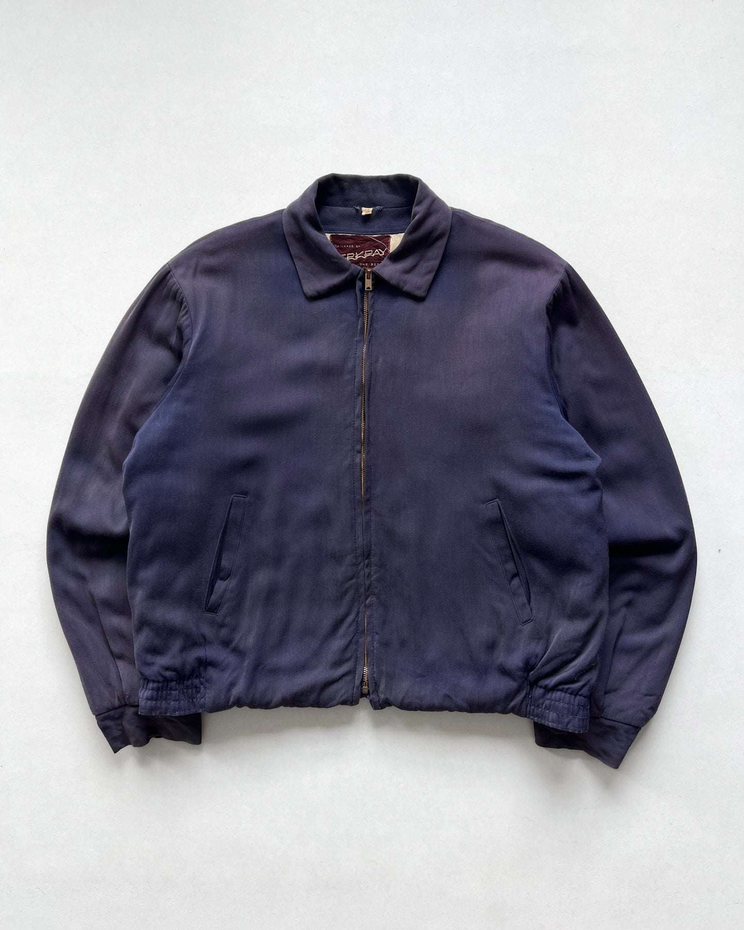 1950S FADED PURPLE BERKRAY GABARDINE RICKY JACKET (L)