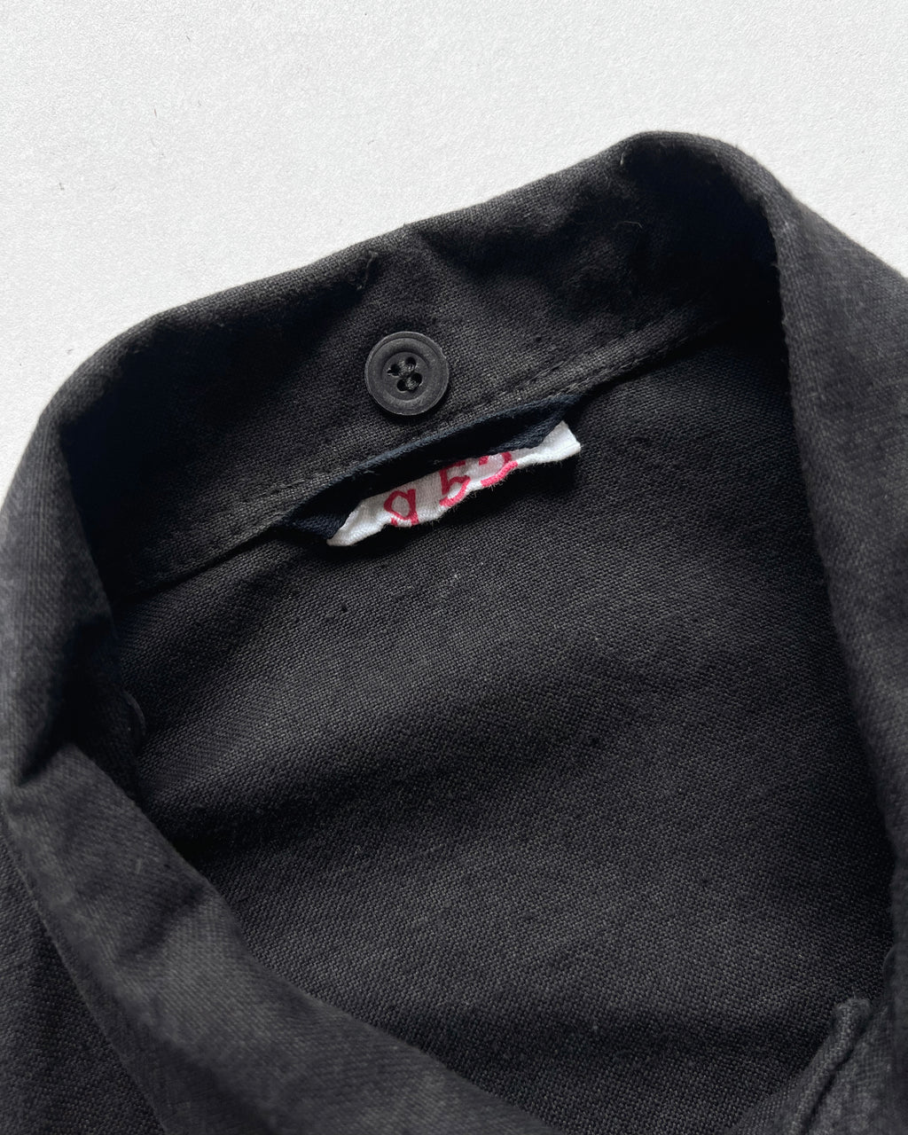 1960S BLACK GERMAN SINGLE POCKET MILITARY SHIRT (L)