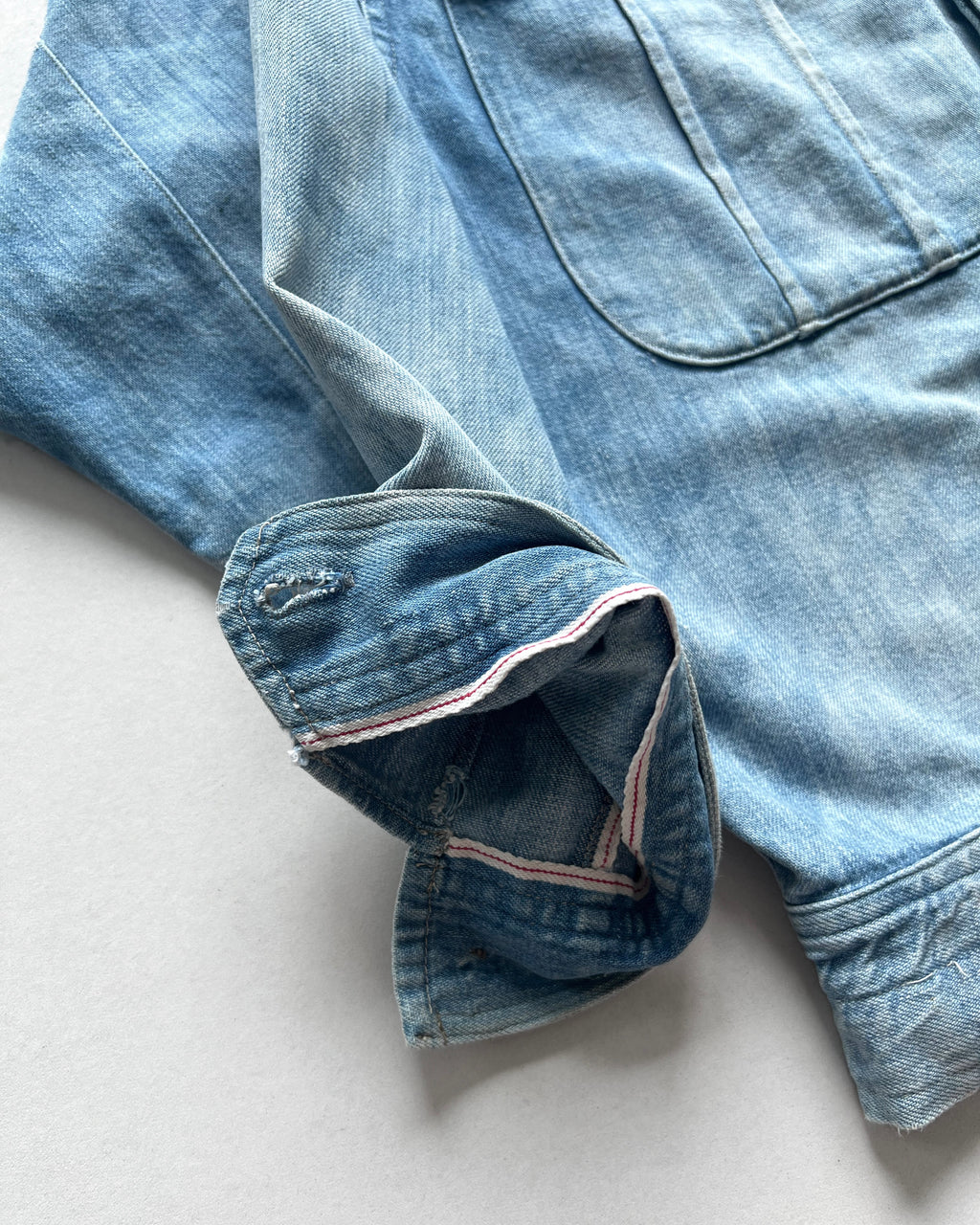 1950S FADED JAPANESE DENIM WORK JACKET (M)