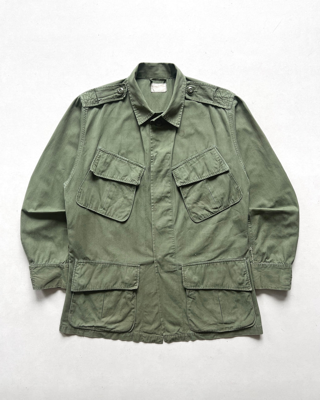 1960S US ARMY 2ND PATTERN SLANT POCKET POPLIN JUNGLE JACKET (M)