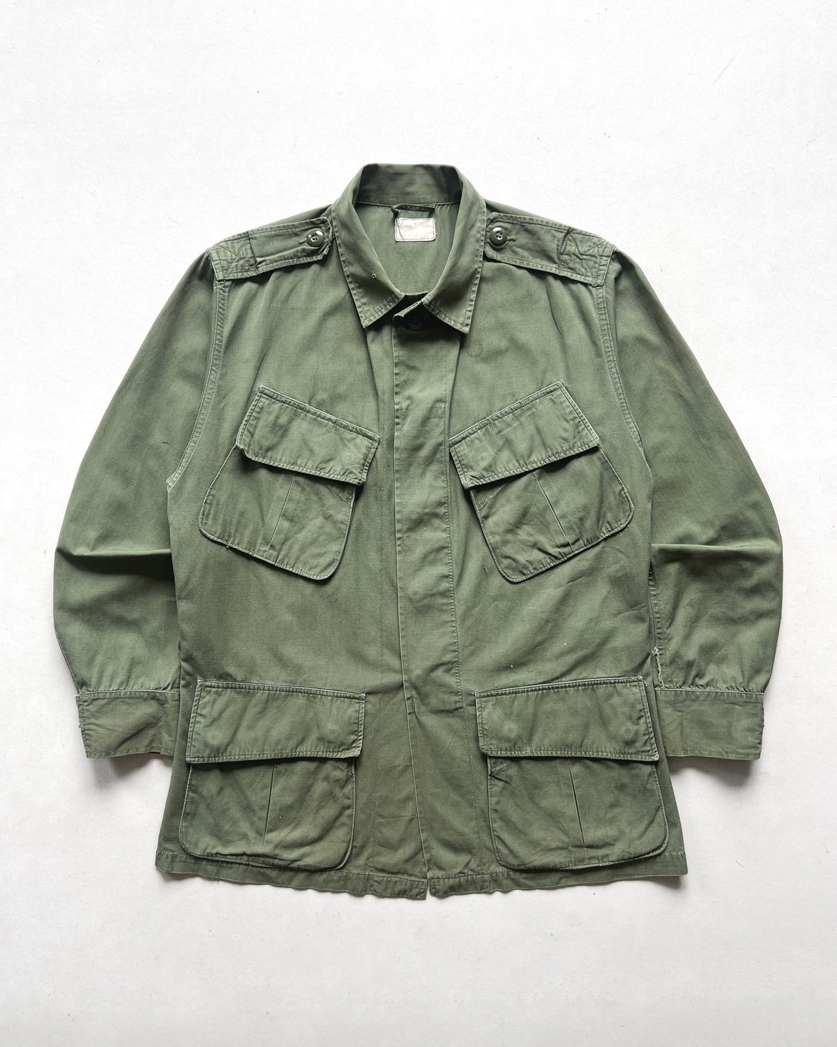 1960S US ARMY 2ND PATTERN SLANT POCKET POPLIN JUNGLE JACKET (M)