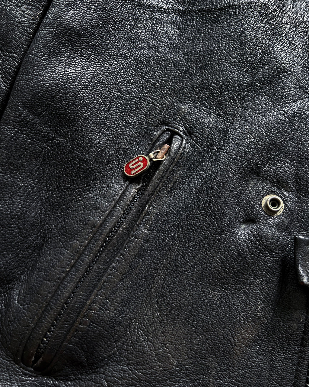 1980S SEGURA MILITARY MOTORCYCLE LEATHER JACKET (ML)