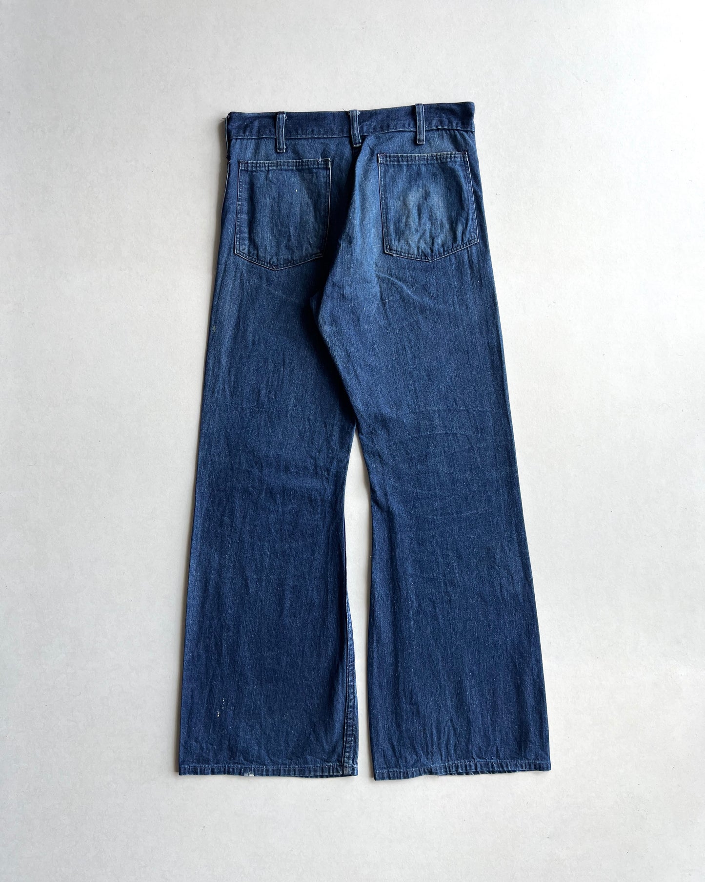 1970S USN NAVY BELL BOTTOM JEANS (32X30)