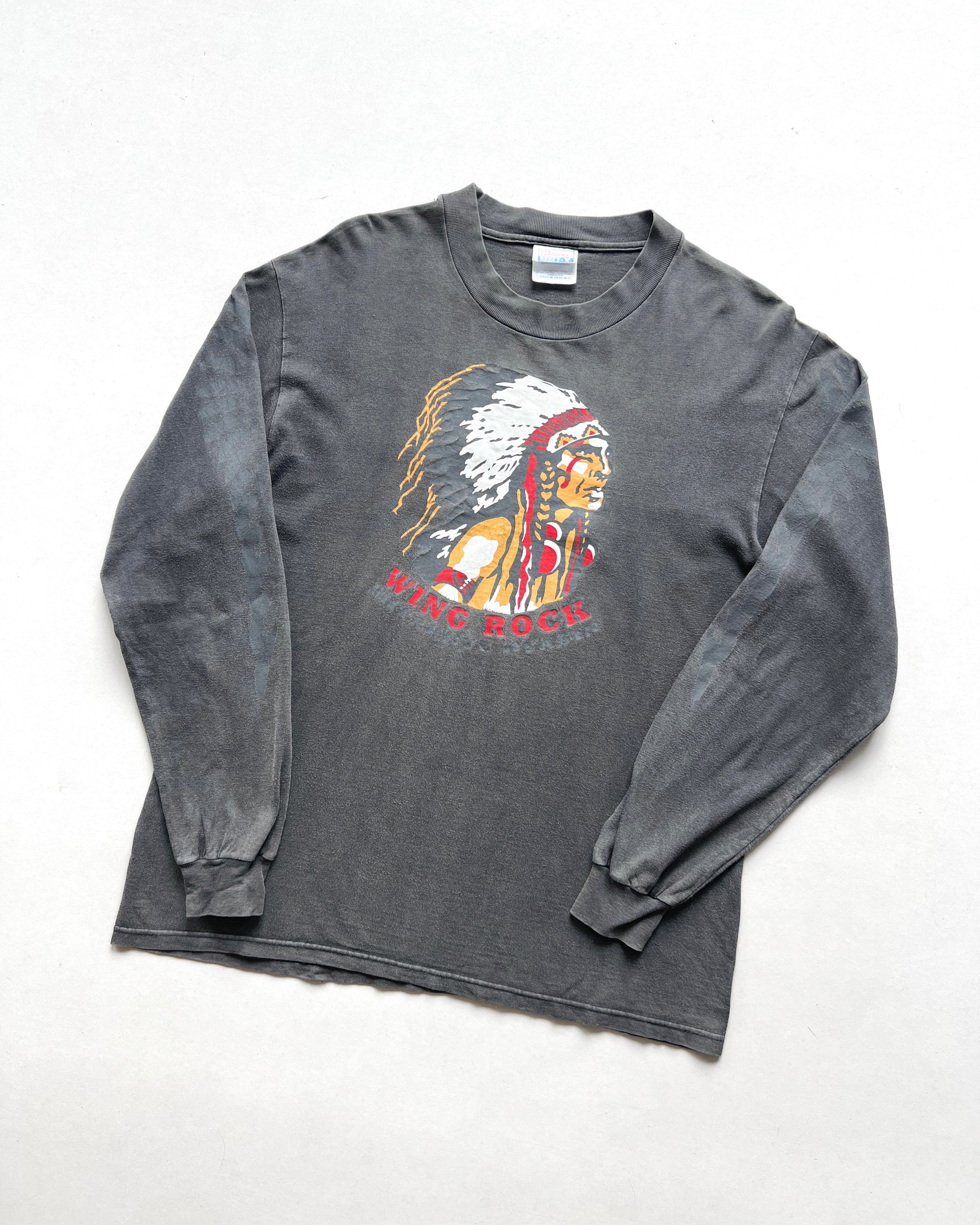 1990S INDIANS 'WING ROCK' LONGSLEEVES TEE (M)