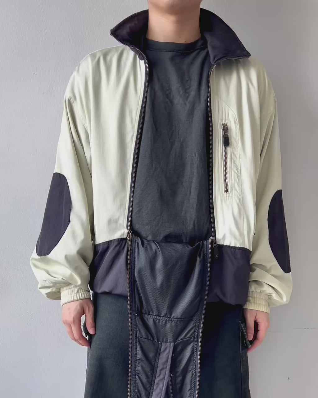 1980S/1990S CARRERA MULTI-ZIPPERS RACING JACKET (L)