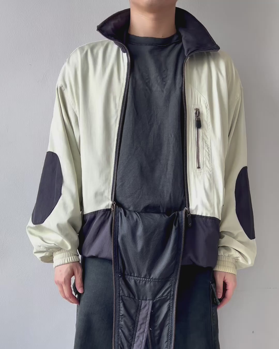 1980S/1990S CARRERA MULTI-ZIPPERS RACING JACKET (L)