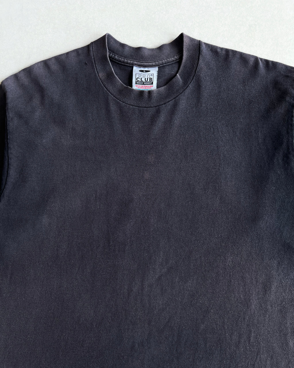 1990S FADED BLACK PRO-CLUB BLANK TEE (L)
