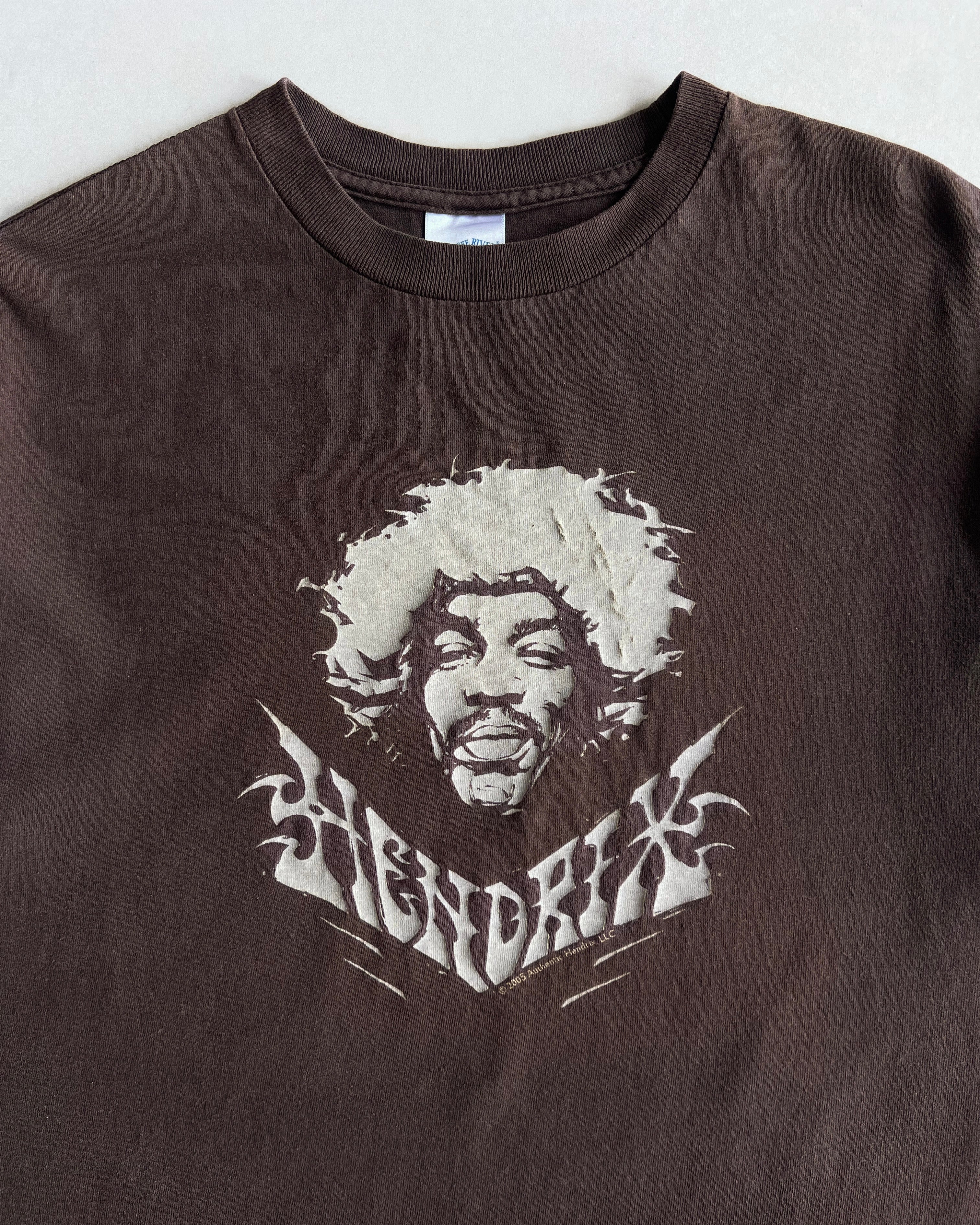 2005 BROWN JIMI HENDRIX POTRAIT TEES (M)
