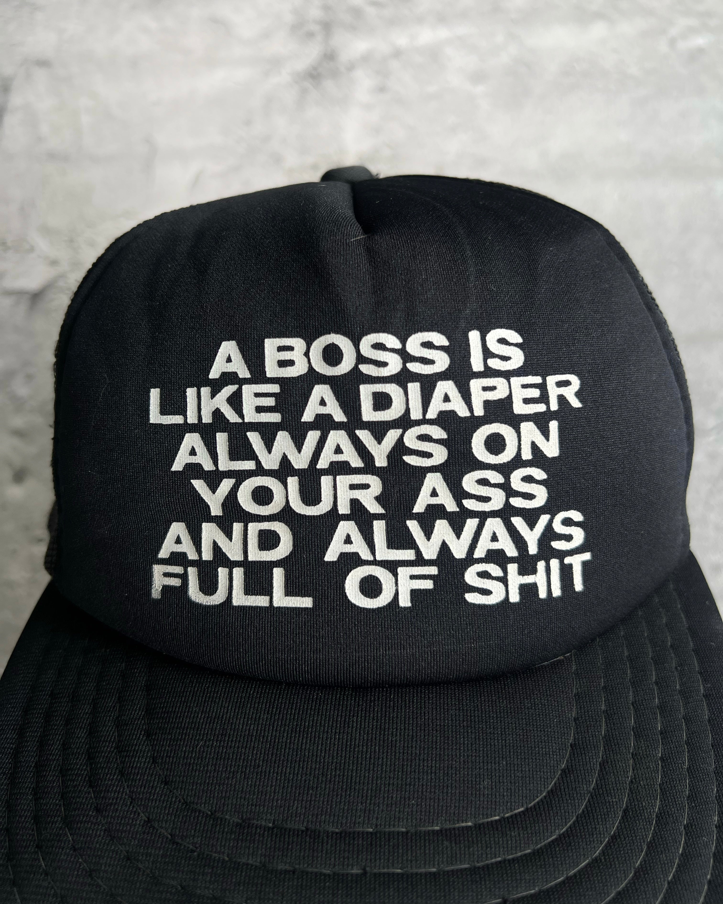 1980S 'BOSS IS FULL OF SHIT' TRUCKER CAP (OS)